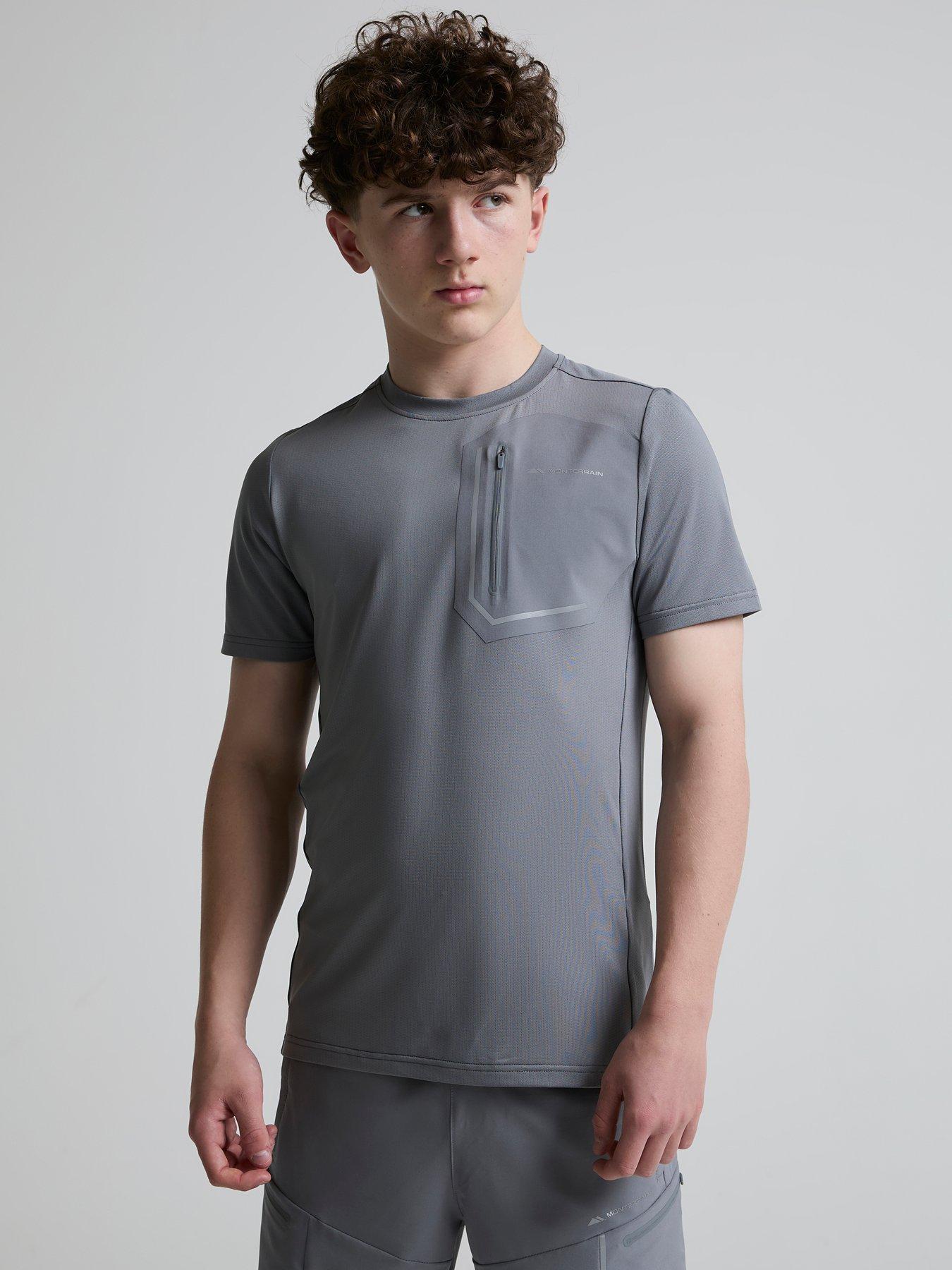  image of monterrain-kids-ramble-t-shrit-grey