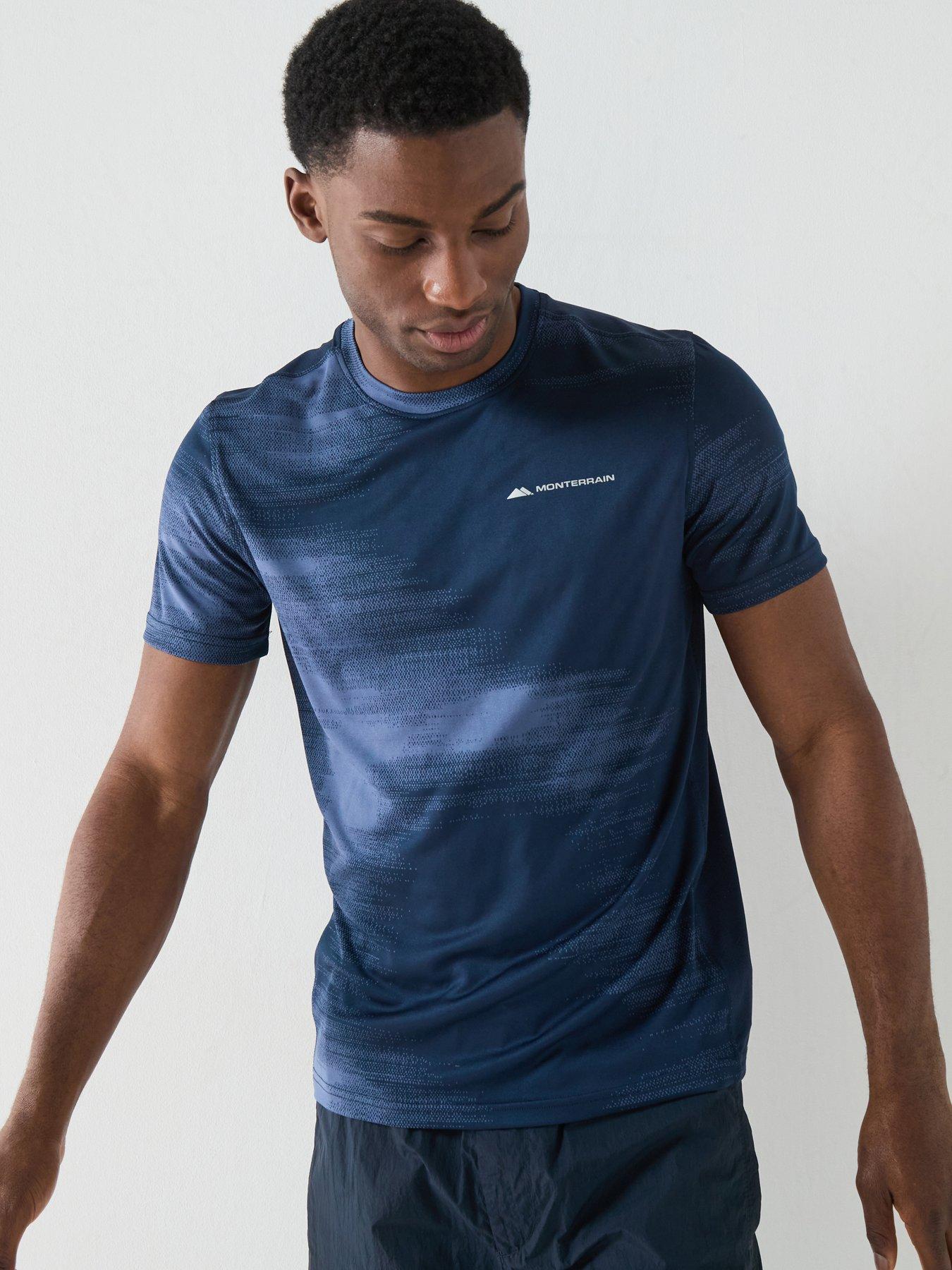 Image 1 of 4 of Monterrain Mens Stability Jacquard T-Shirt - Blue