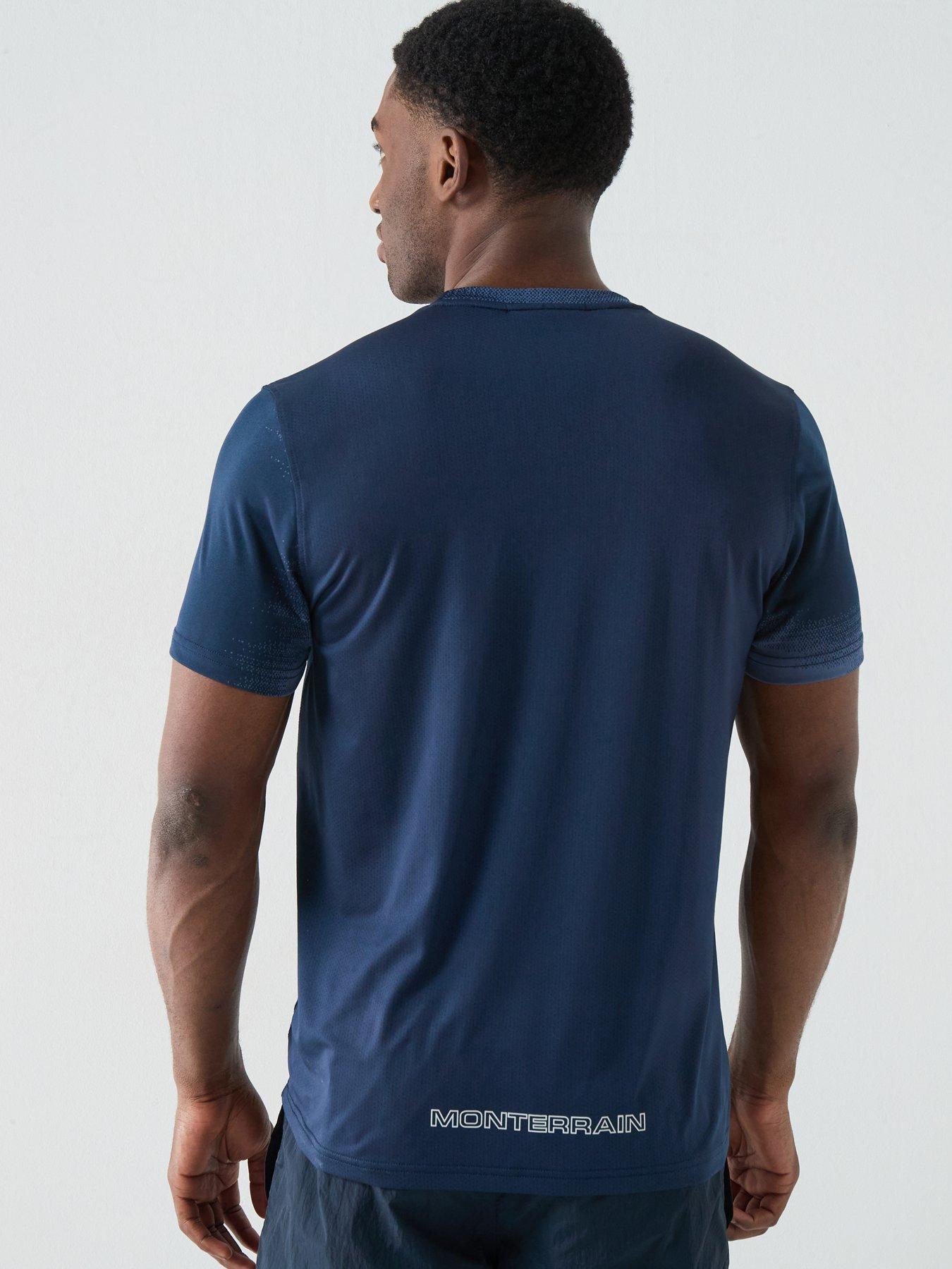 Image 2 of 4 of Monterrain Mens Stability Jacquard T-Shirt - Blue