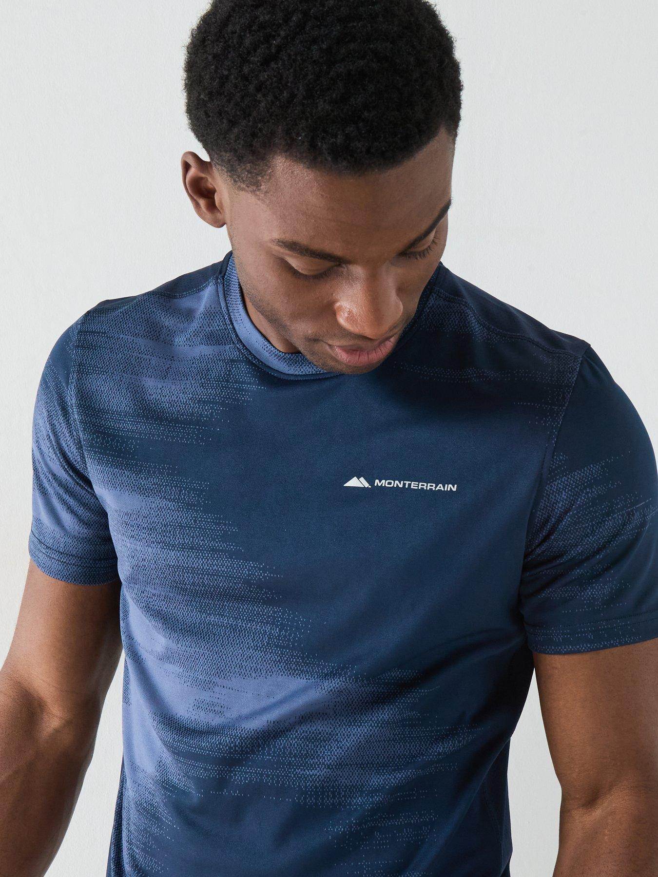 Image 4 of 4 of Monterrain Mens Stability Jacquard T-Shirt - Blue