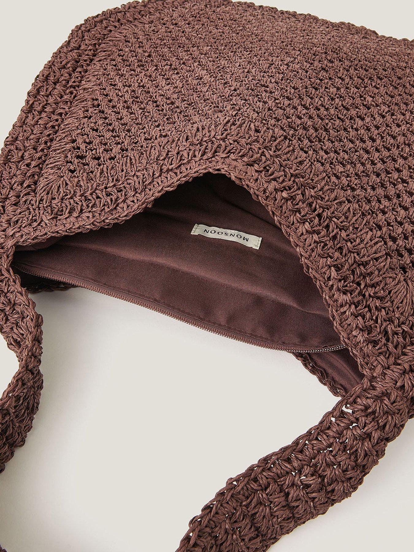  image of monsoon-hari-scoop-raffia-shoulder-bag-brown