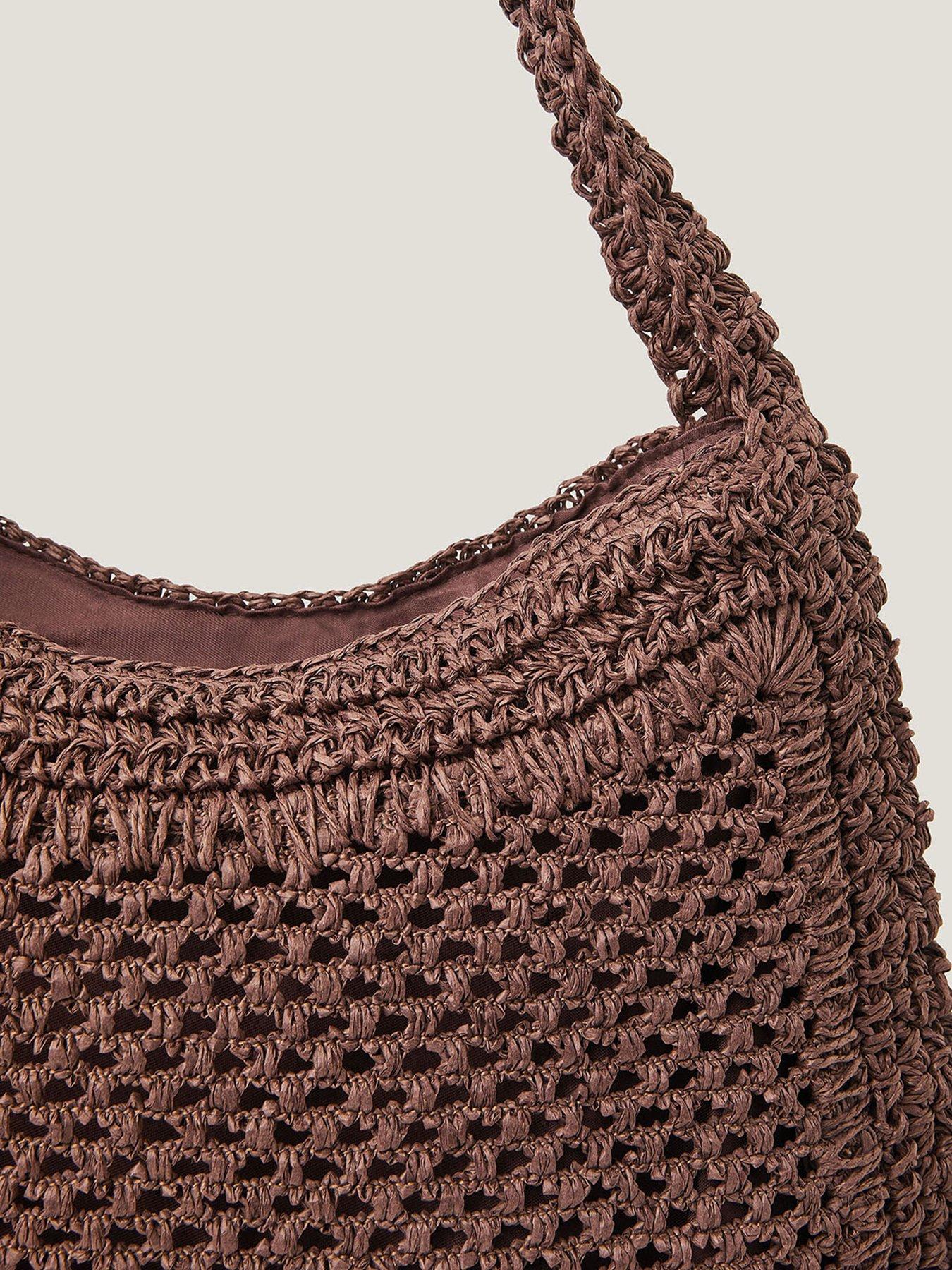  image of monsoon-hari-scoop-raffia-shoulder-bag-brown