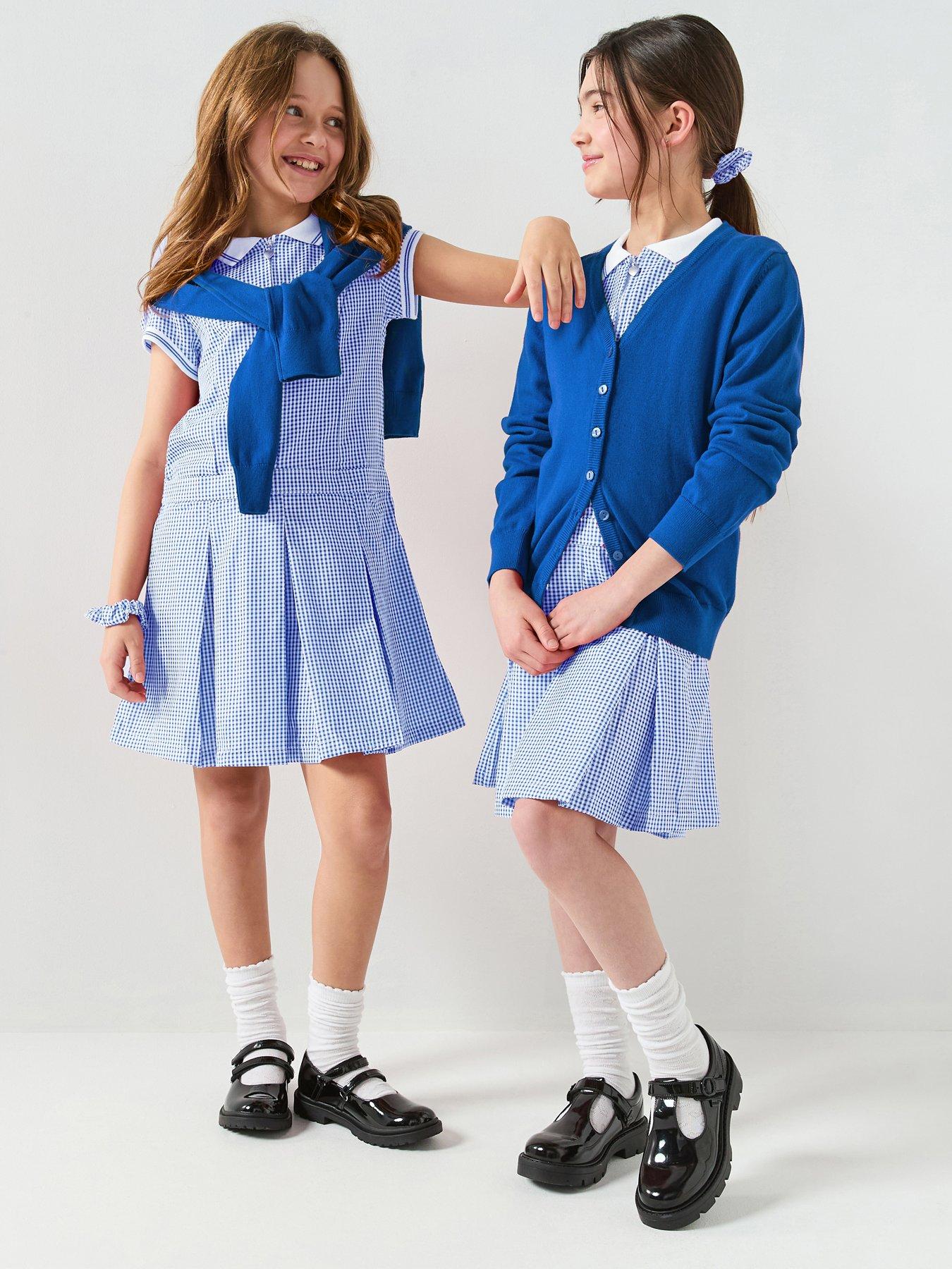 The Very Collection Gingham School Dress - Blue