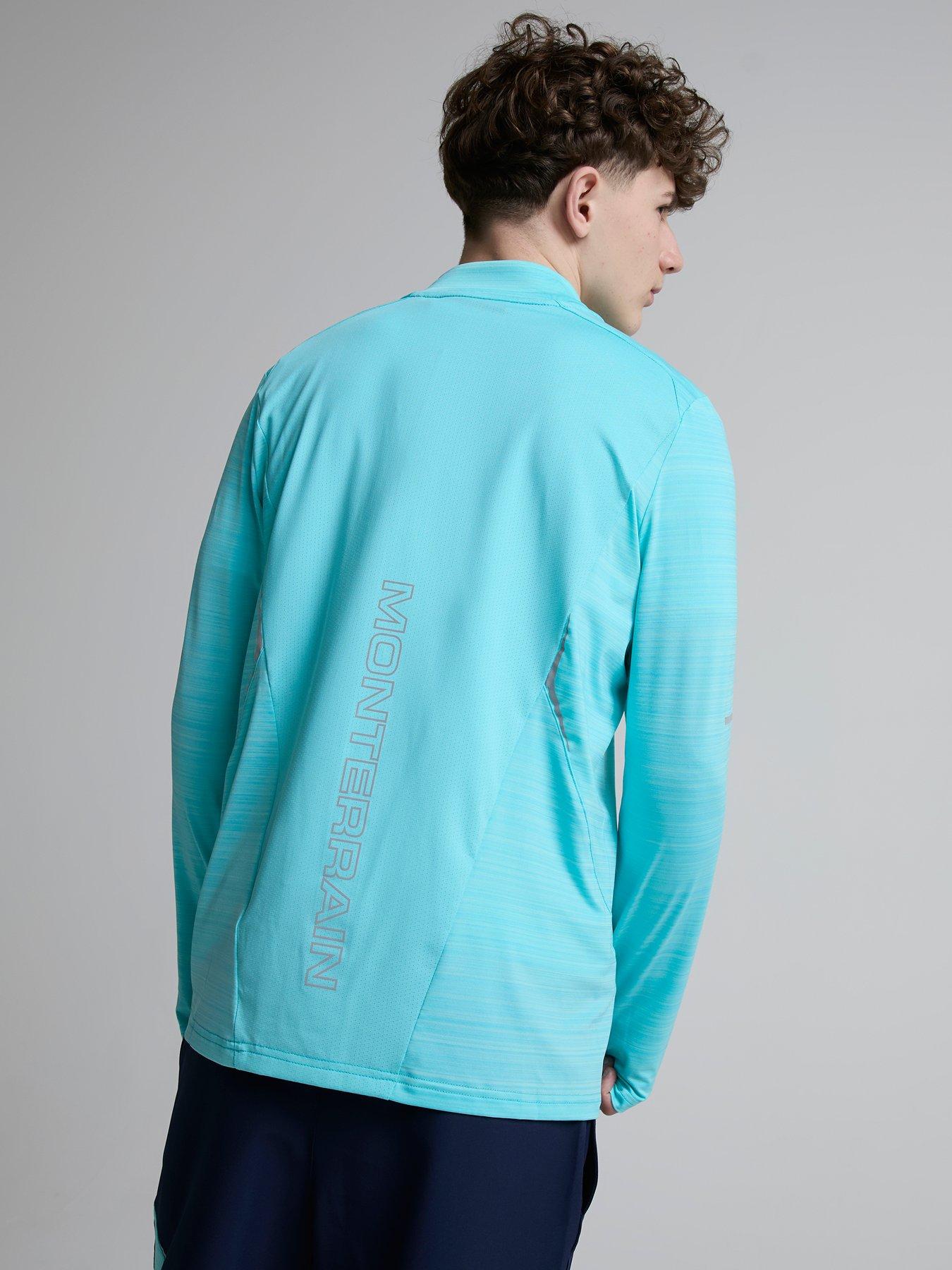 Image 2 of 6 of Monterrain Kids Bolt Space Dye Quarter Zip - Blue