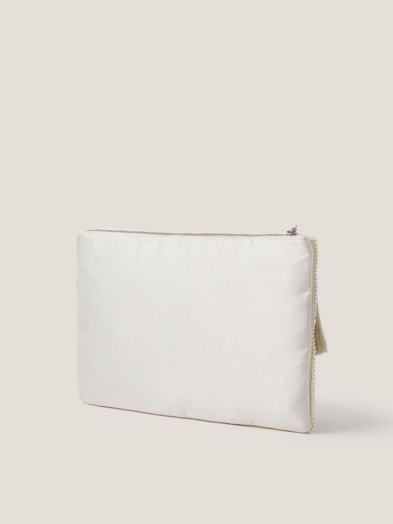  image of monsoon-audra-beaded-bow-pouch-cream