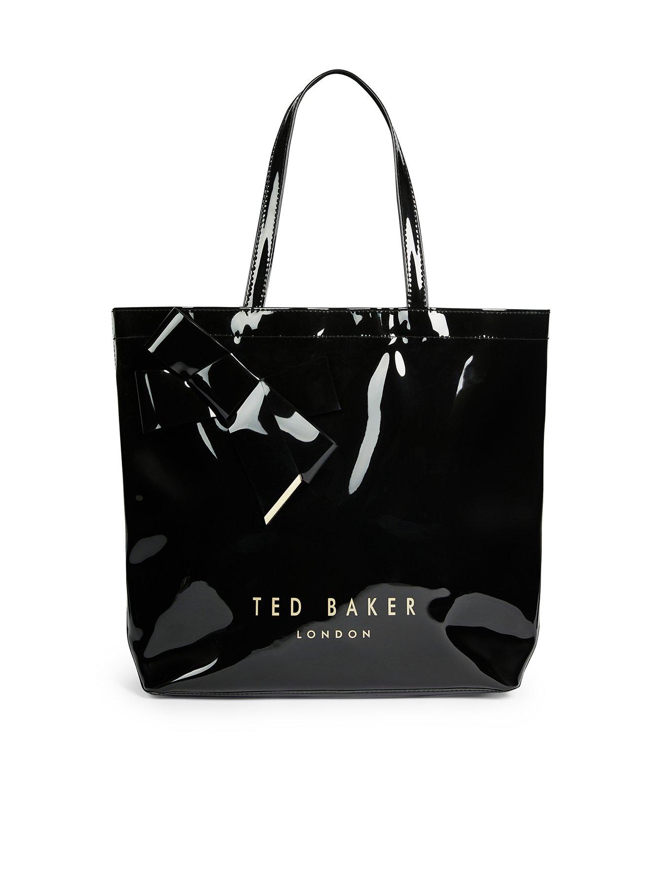 front image of ted-baker-knot-bow-tote-bag-black