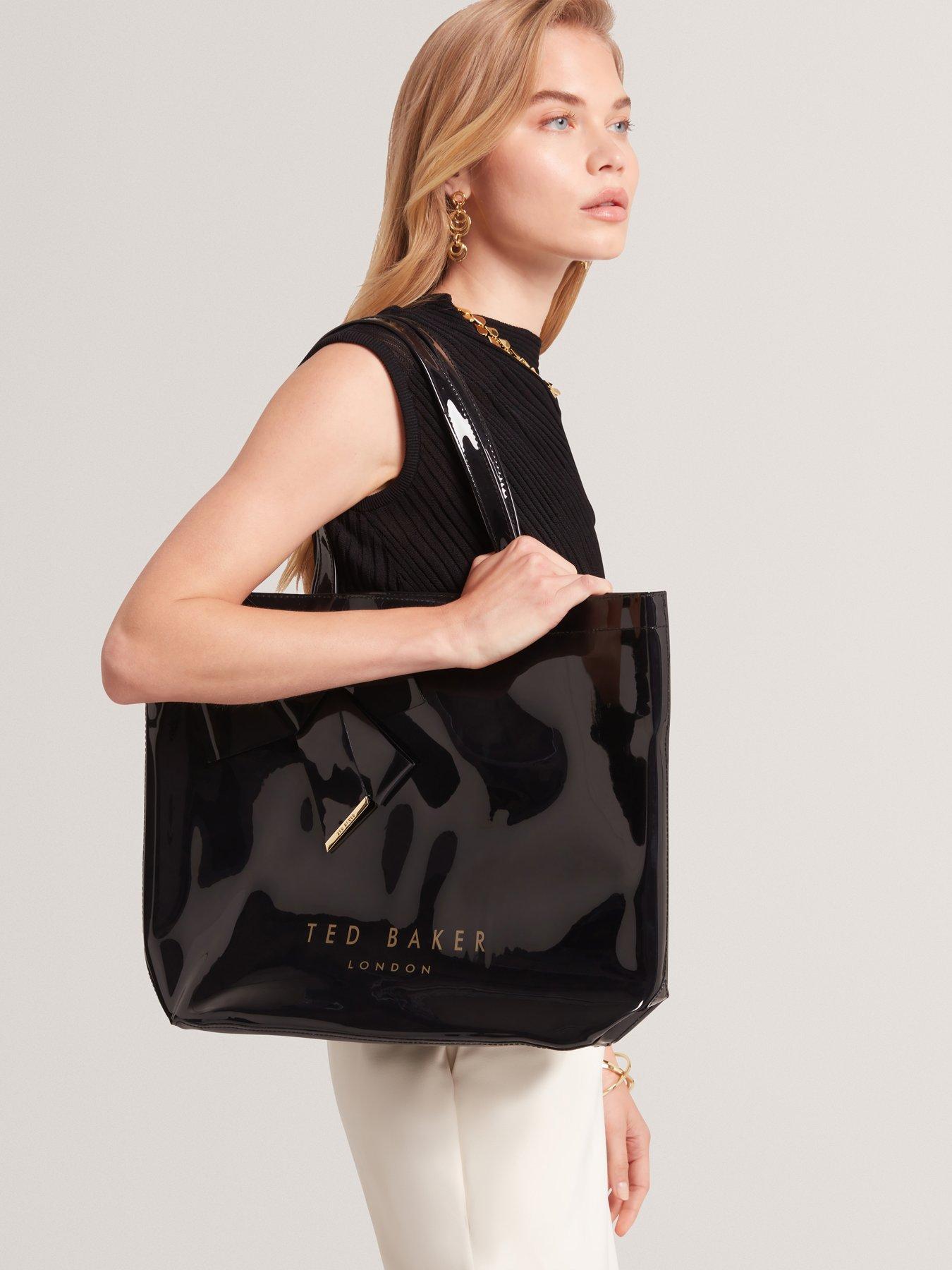  image of ted-baker-knot-bow-tote-bag-black