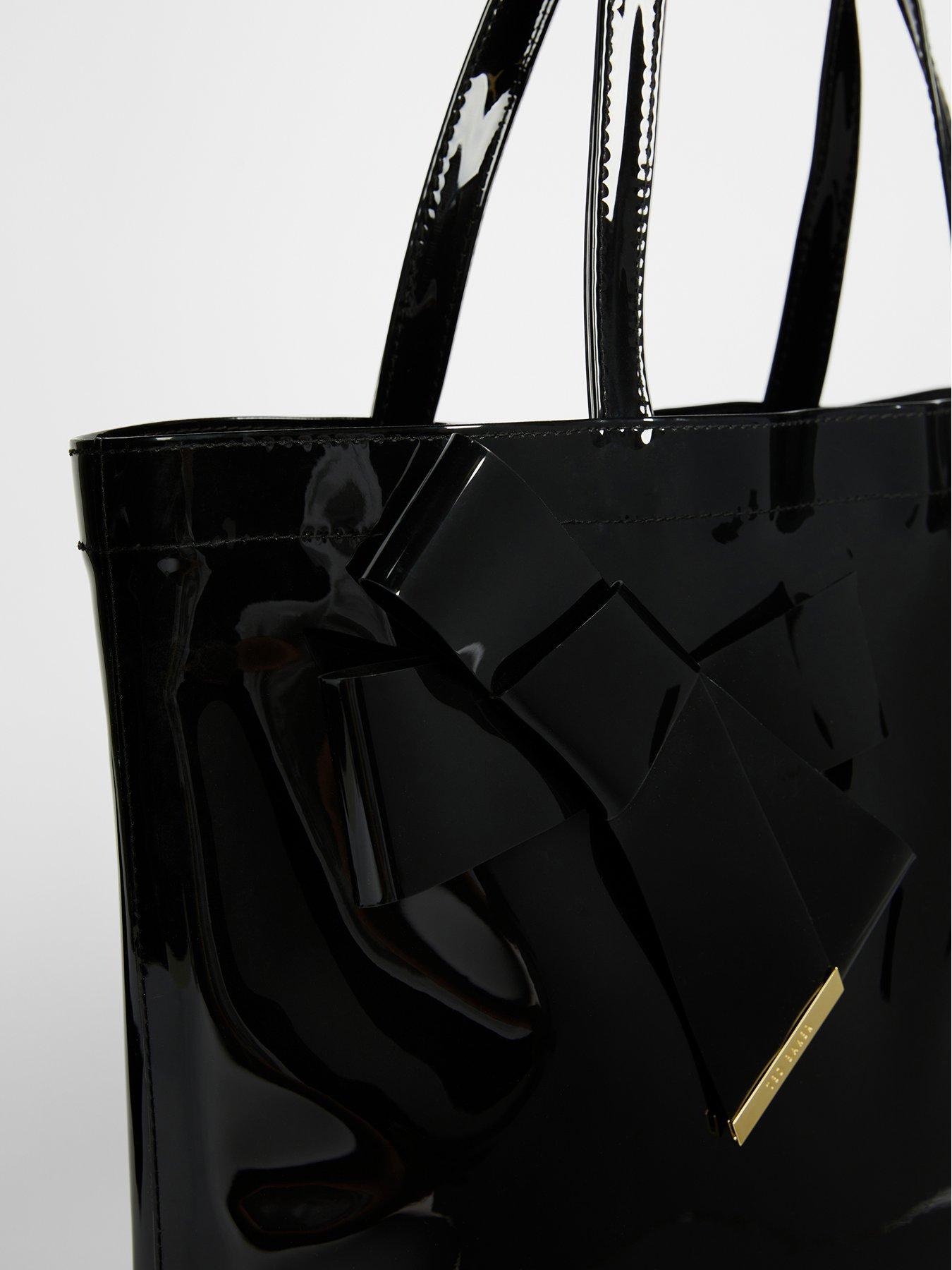  image of ted-baker-knot-bow-tote-bag-black