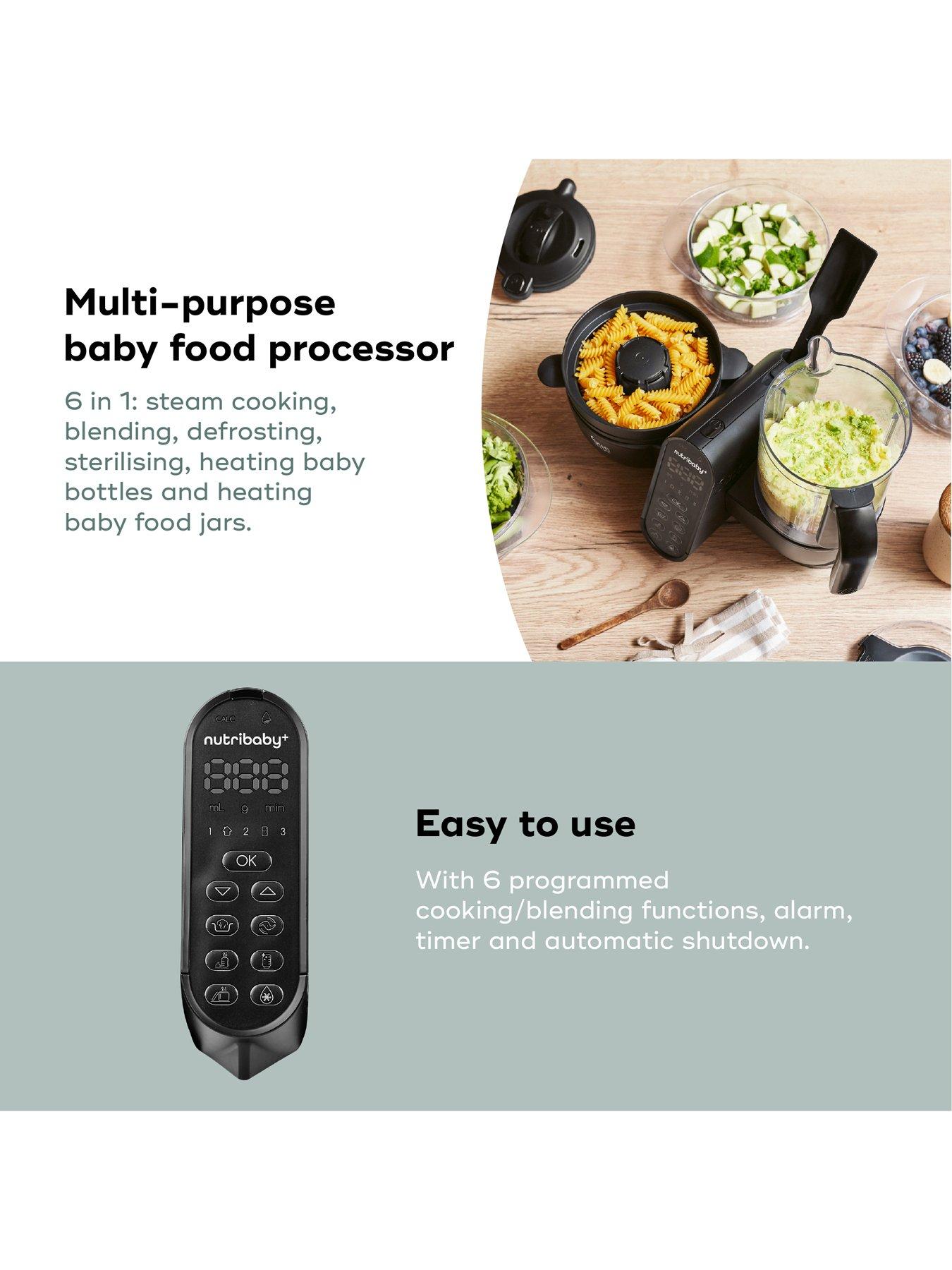 Image 4 of 7 of Babymoov Nutribaby (+) XL Black Edition 6 in 1 Baby Food Processor/Blender/Steamer/Steriliser