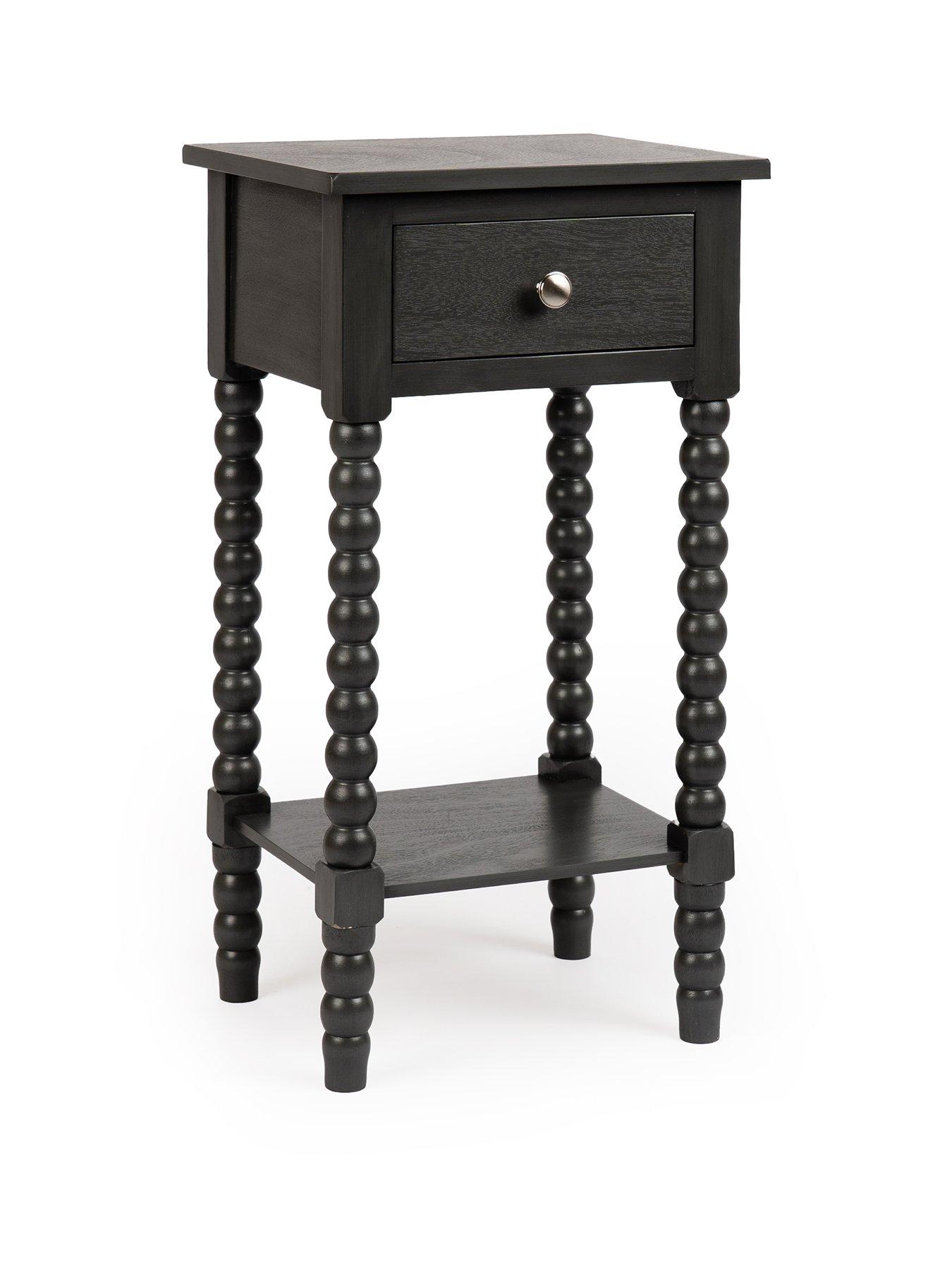 Image 2 of 3 of Scottish Everlastings Olivia Side Table with Drawer - Dark Grey