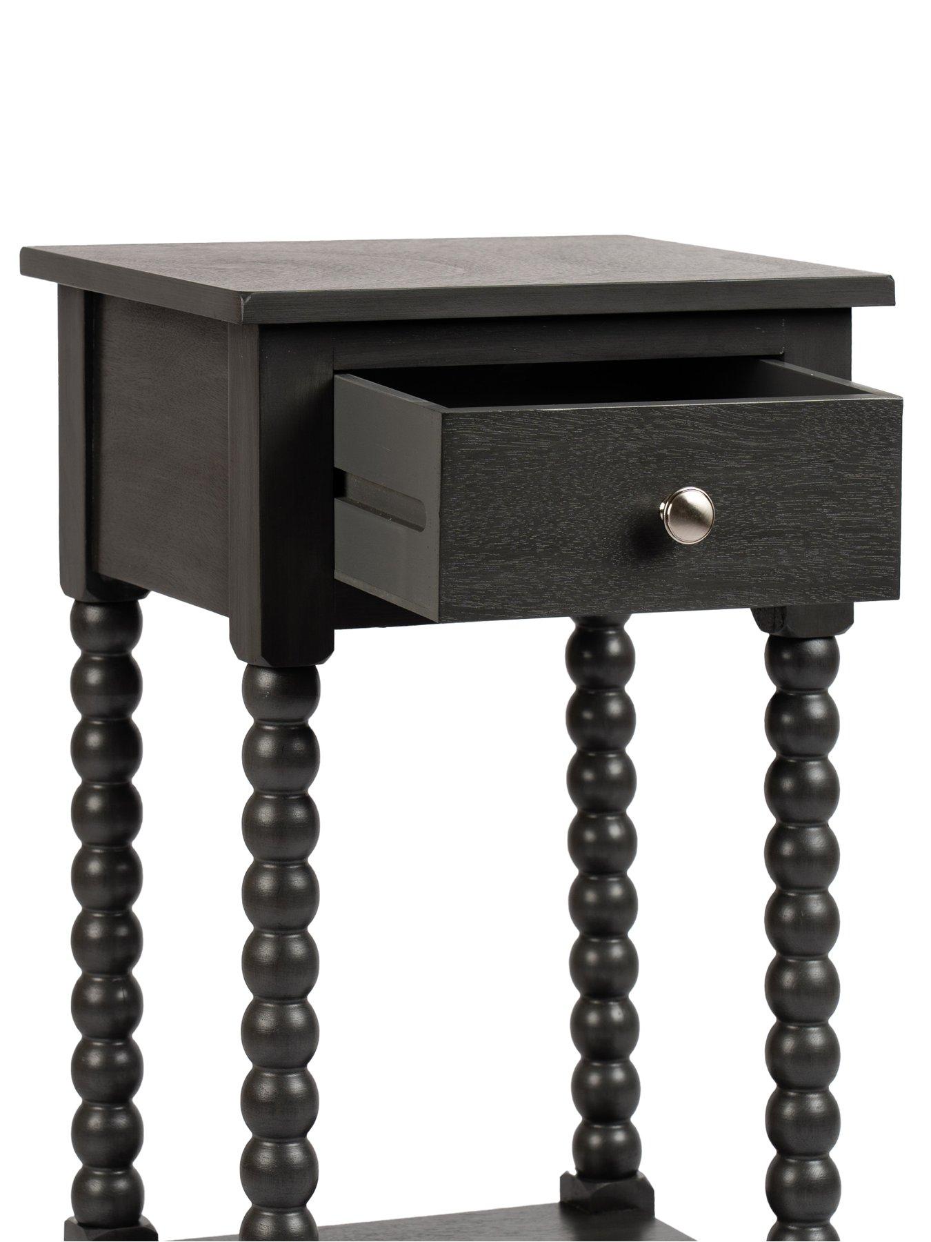 Image 3 of 3 of Scottish Everlastings Olivia Side Table with Drawer - Dark Grey