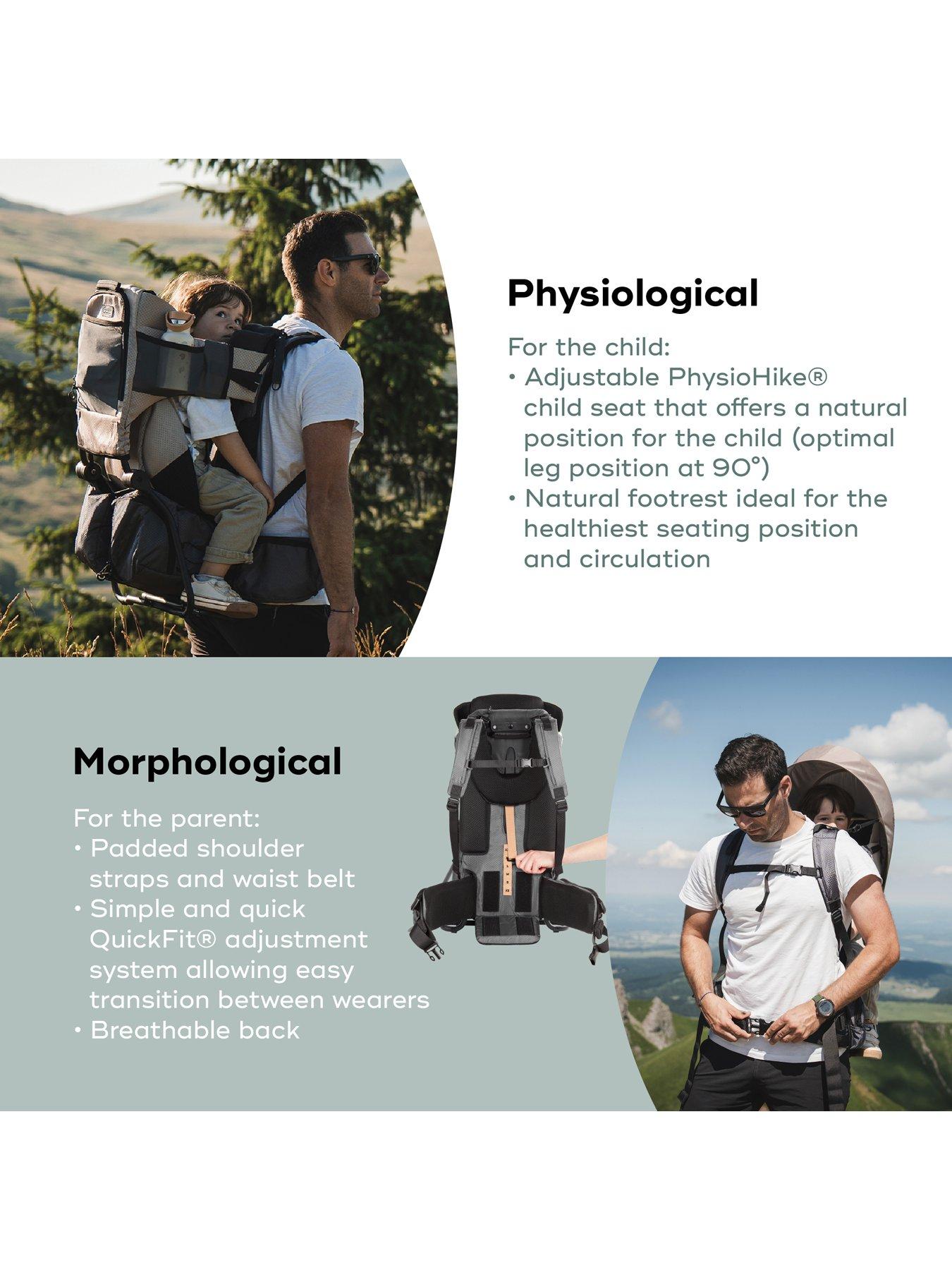 Image 4 of 7 of Babymoov Moov & Hike Dune Hiking Trek Baby Carrier & Raincover Bundle Set up to 18kg