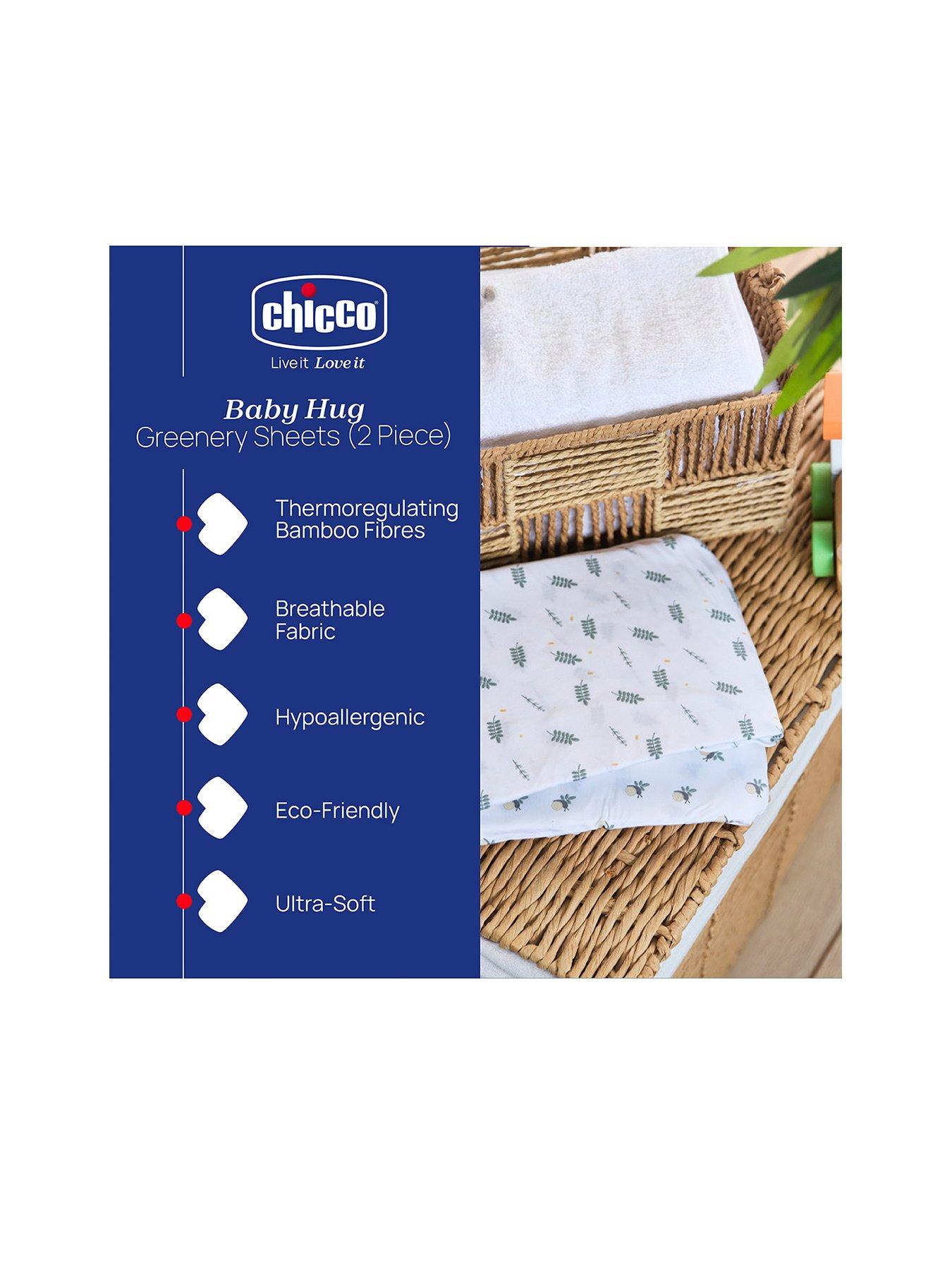 Chicco Baby Hug Bamboo Crib Set 2 Pieces - Greenery