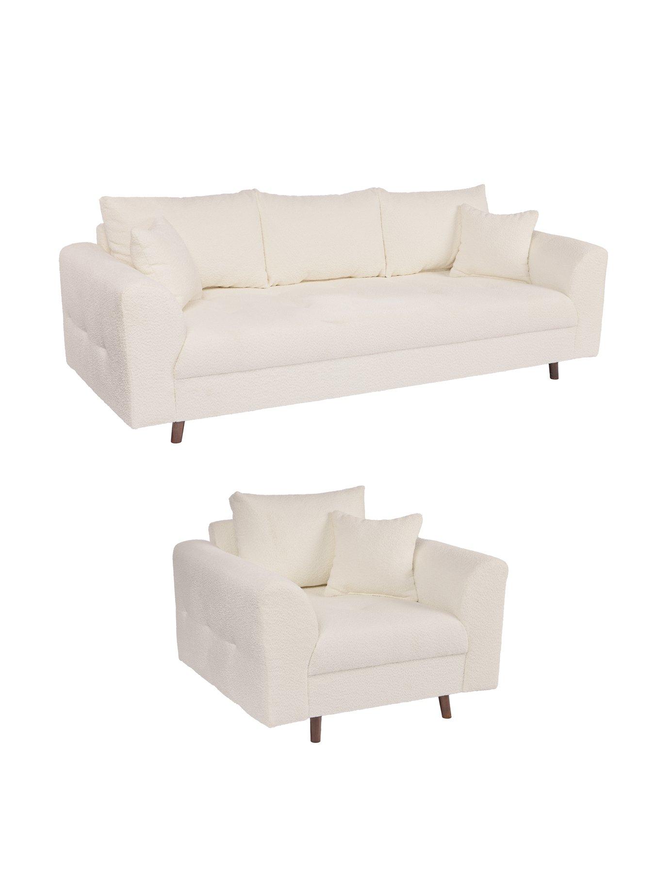 Image 2 of 6 of The Very Collection Rune 3 Seater Fabric Sofa + Armchair Set (Buy and SAVE!) - FSC&reg; Certified