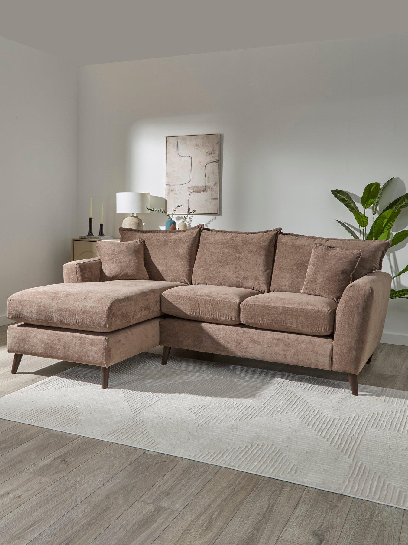  image of the-very-collection-bakerloo-left-hand-3-seater-fabric-chaise