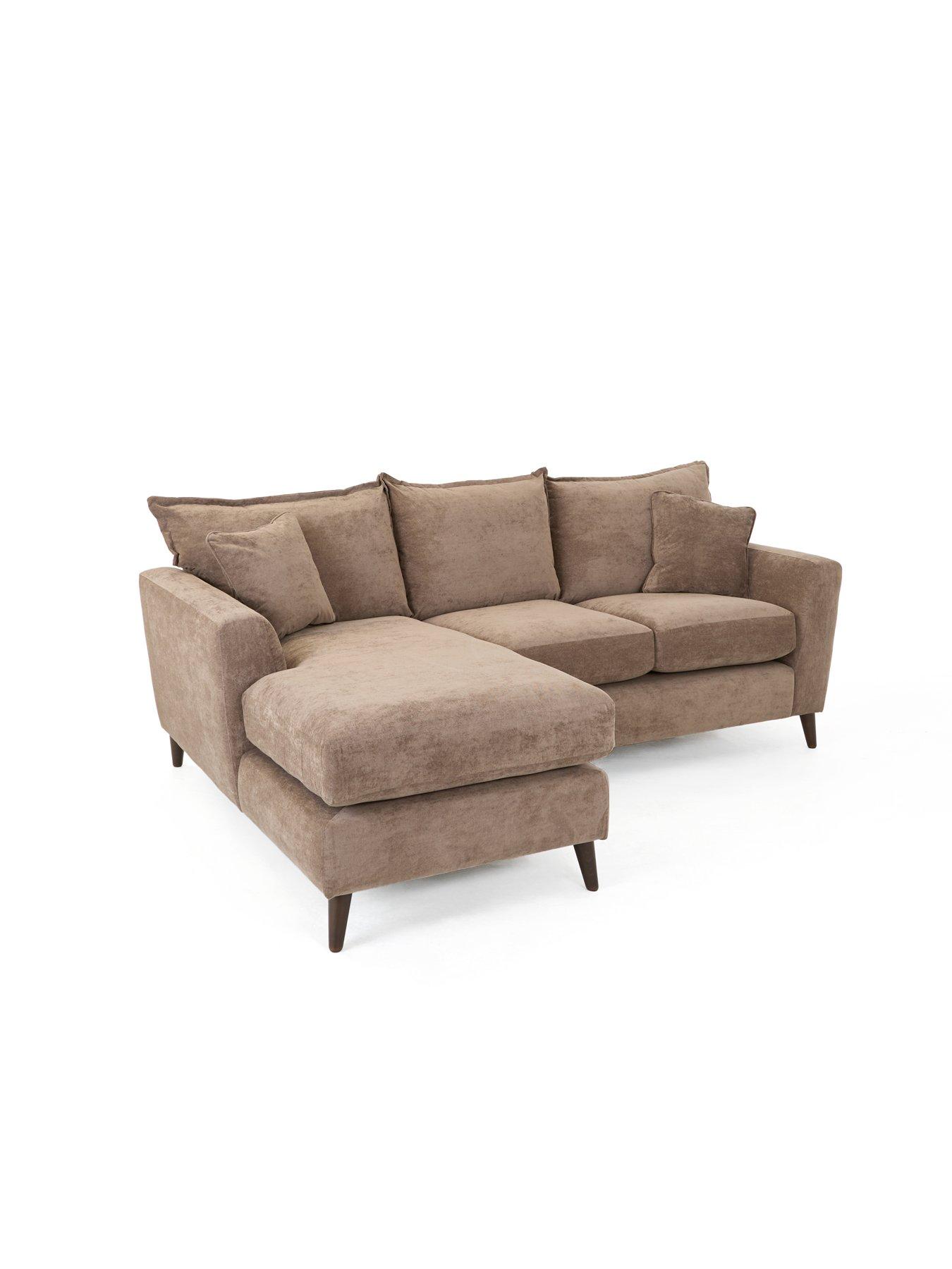  image of the-very-collection-bakerloo-left-hand-3-seater-fabric-chaise