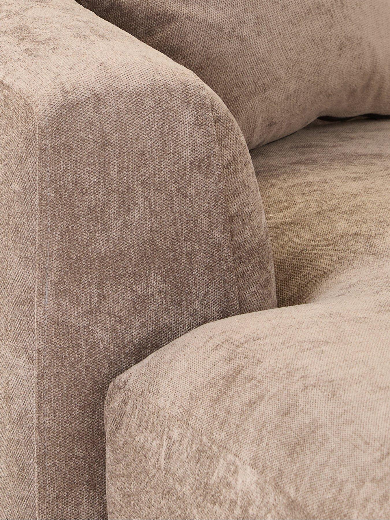  image of the-very-collection-bakerloo-left-hand-3-seater-fabric-chaise