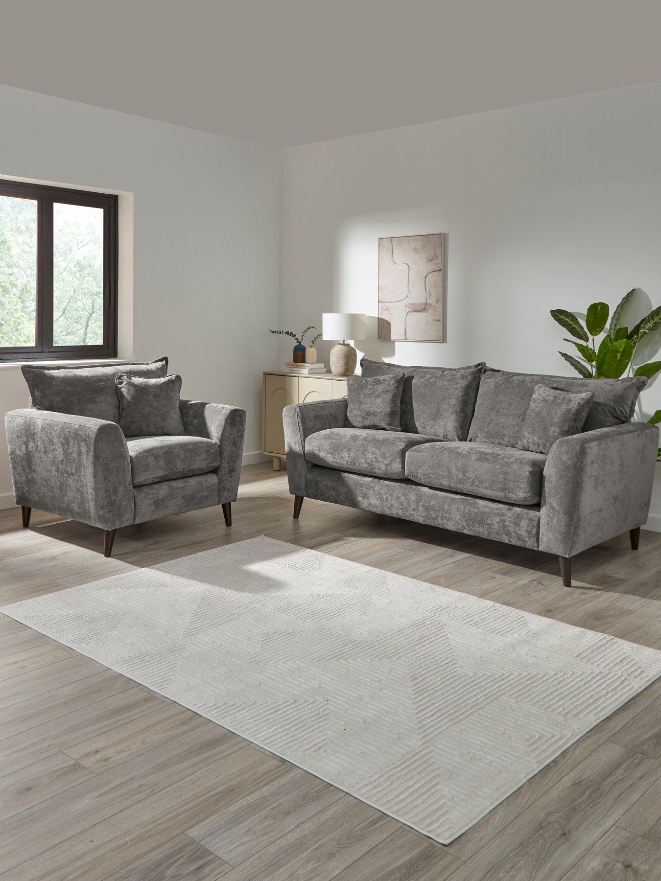 The Very Collection Bakerloo 3 Seater + Chair Fabric Sofa Set