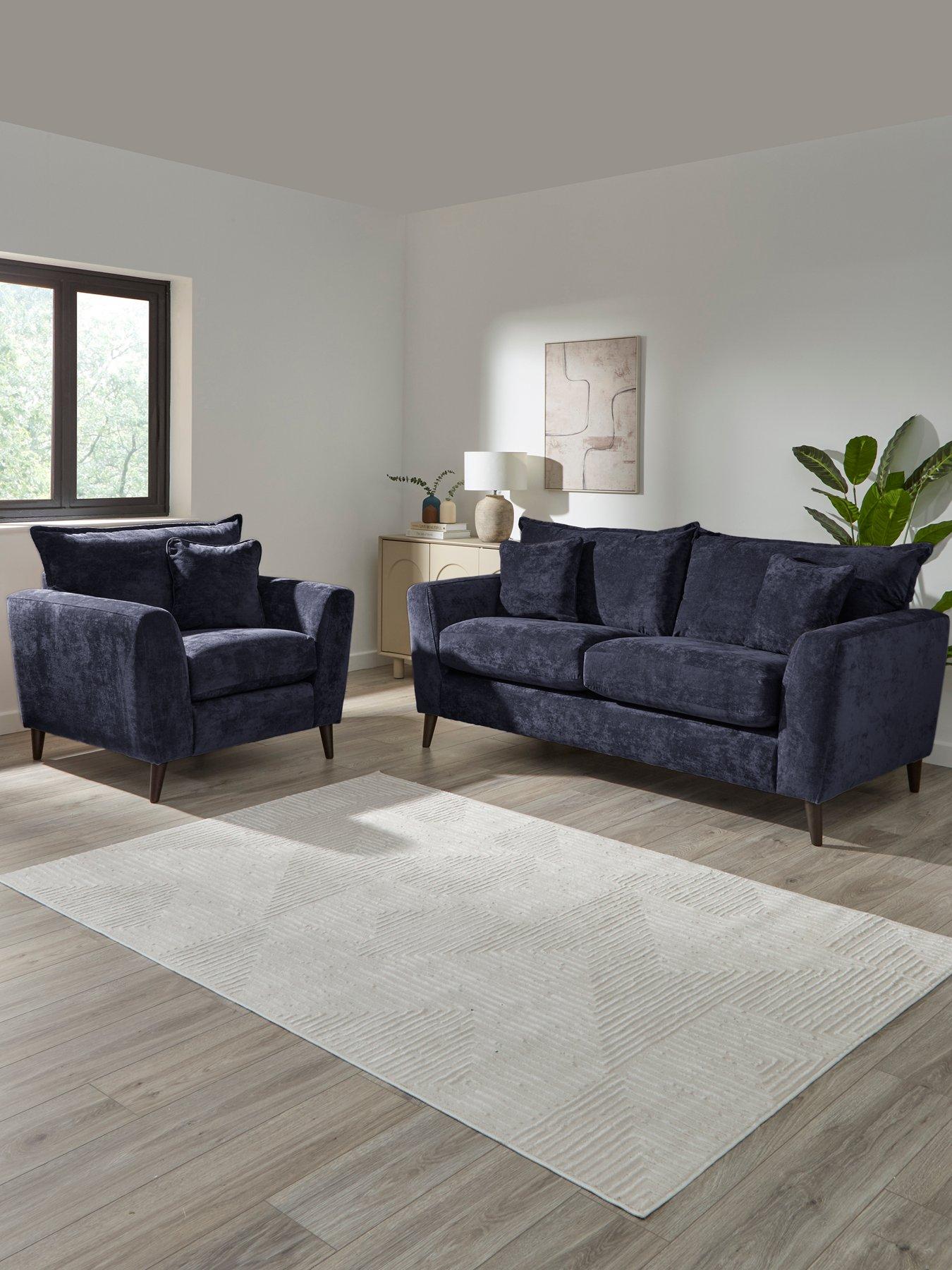 The Very Collection Bakerloo 3 Seater + Chair Fabric Sofa Set