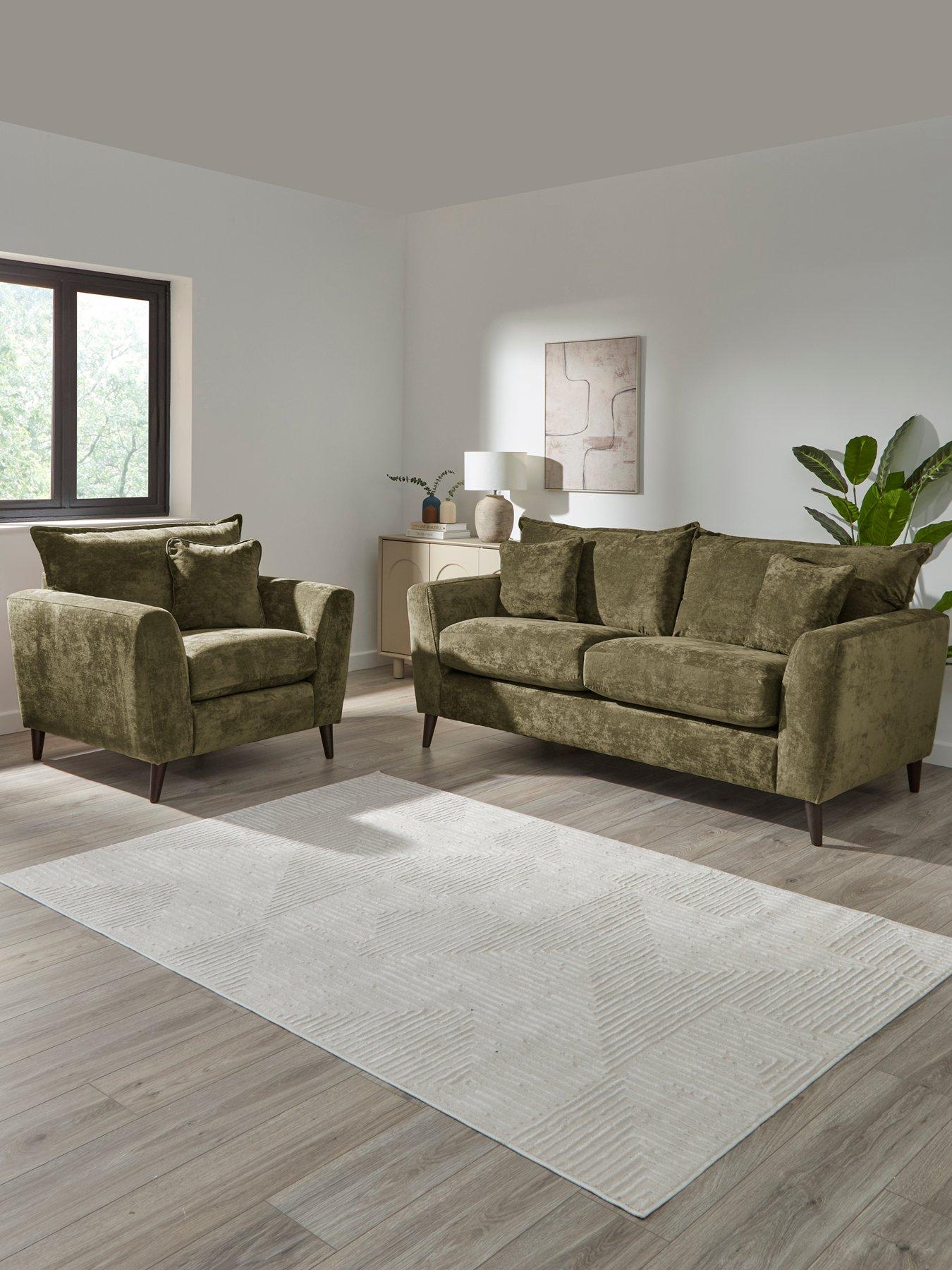 The Very Collection Bakerloo 3 Seater + Chair Fabric Sofa Set