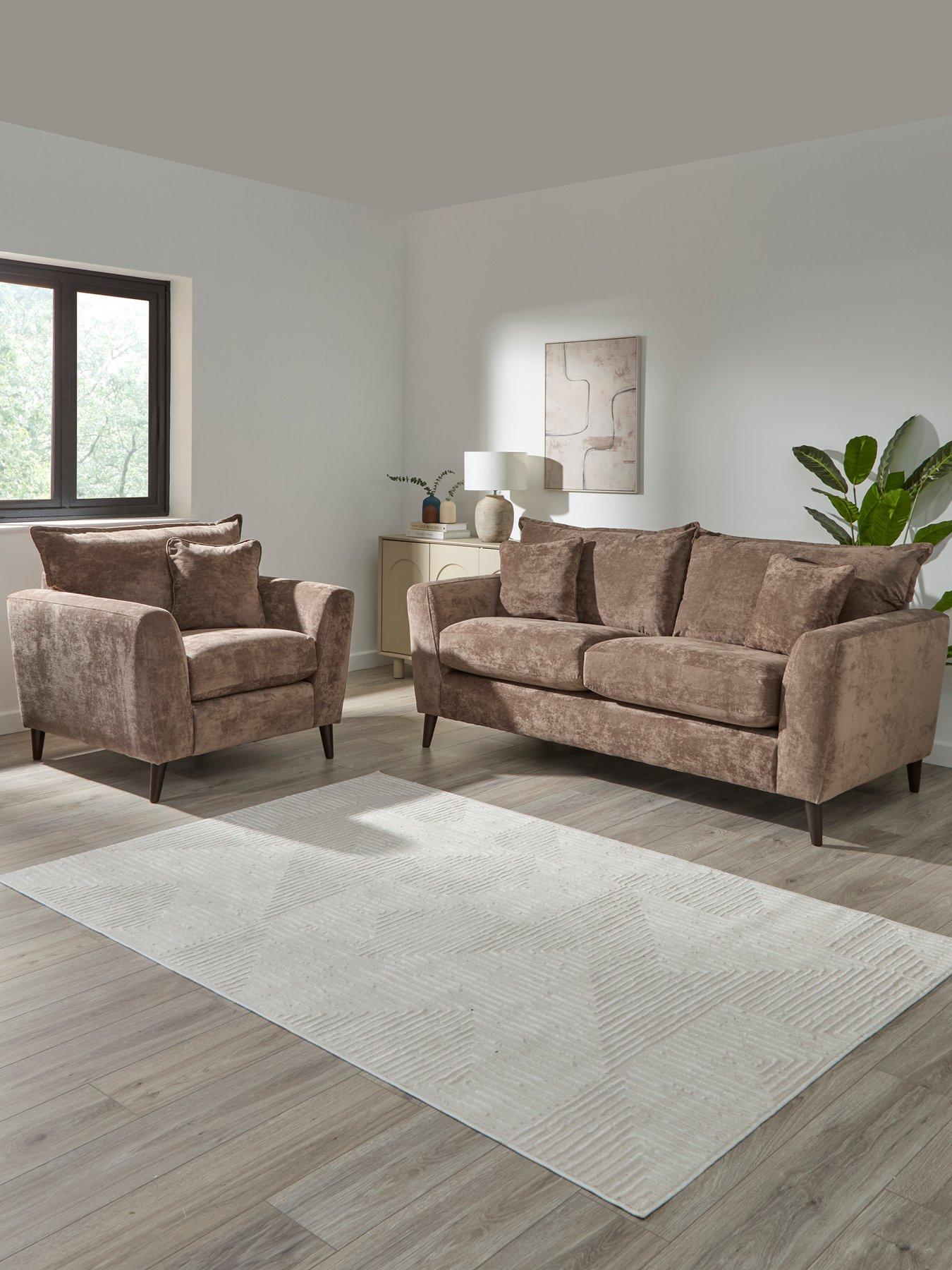 The Very Collection Bakerloo 3 Seater + Chair Fabric Sofa Set