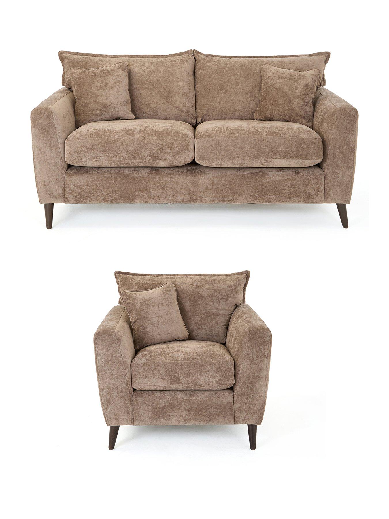 Image 2 of 7 of The Very Collection Bakerloo 3 Seater + Chair Fabric Sofa Set
