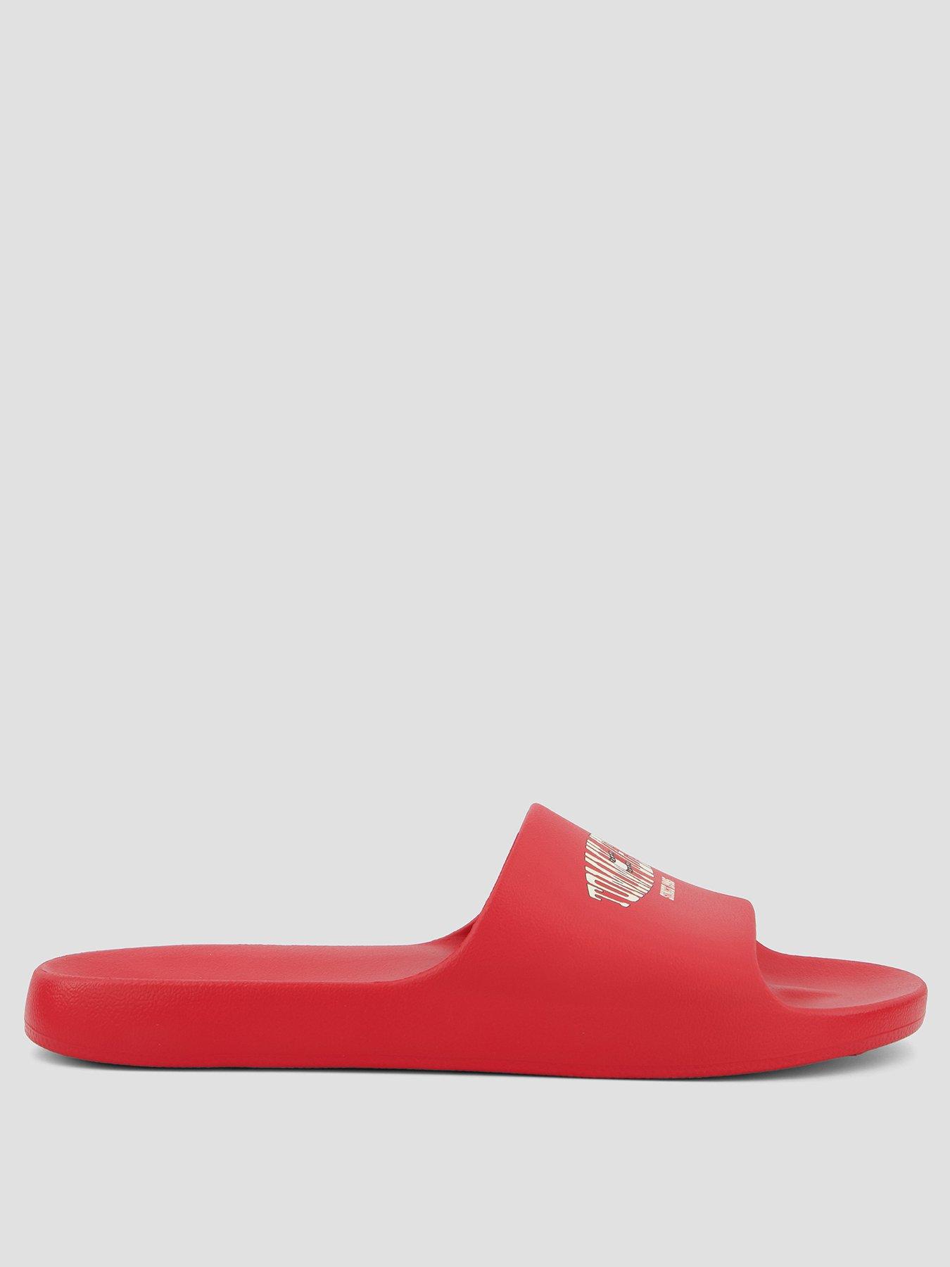  image of tommy-jeans-injected-sandals-red