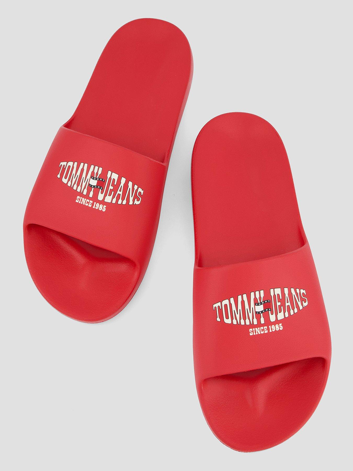  image of tommy-jeans-injected-sandals-red