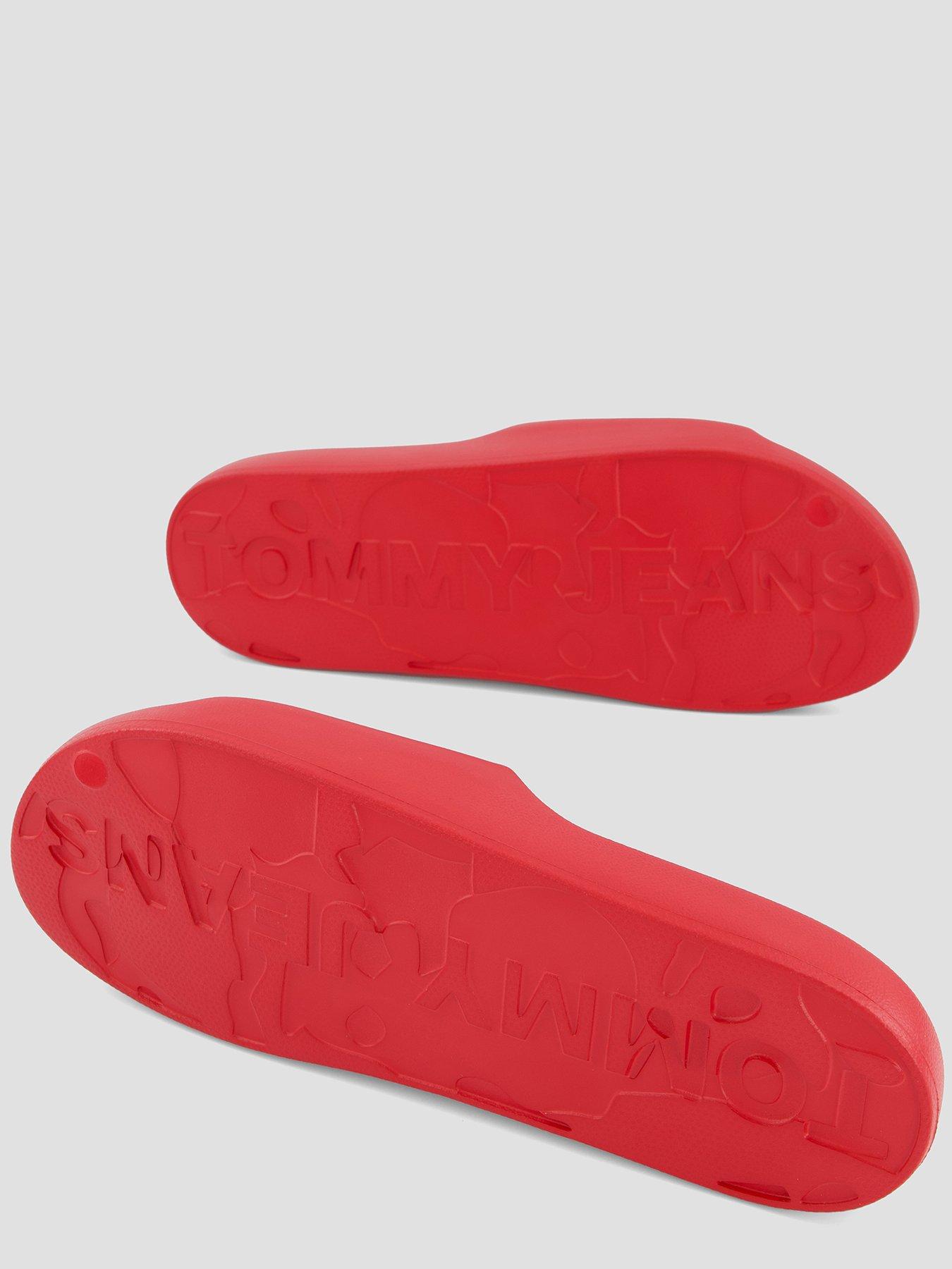  image of tommy-jeans-injected-sandals-red