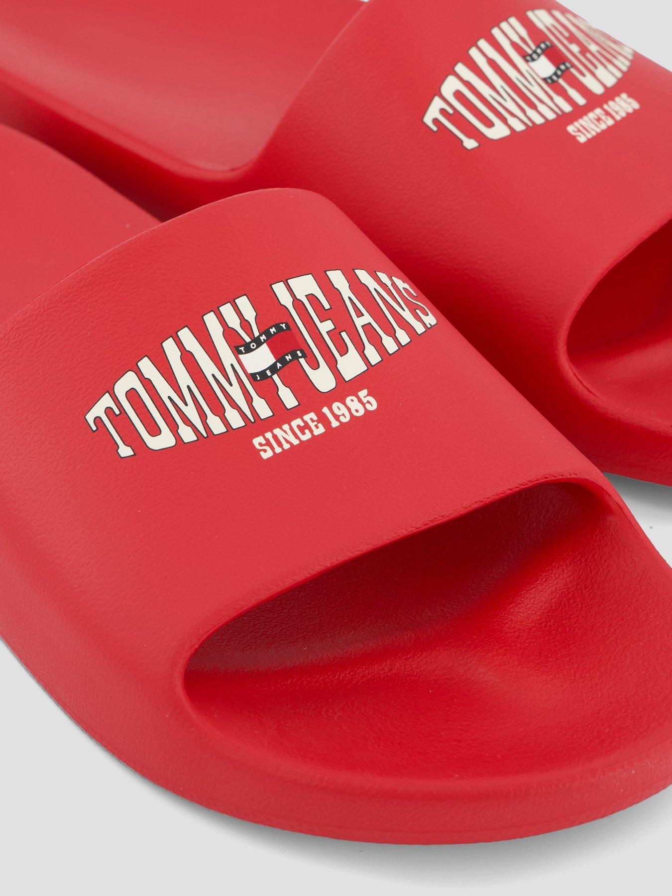  image of tommy-jeans-injected-sandals-red