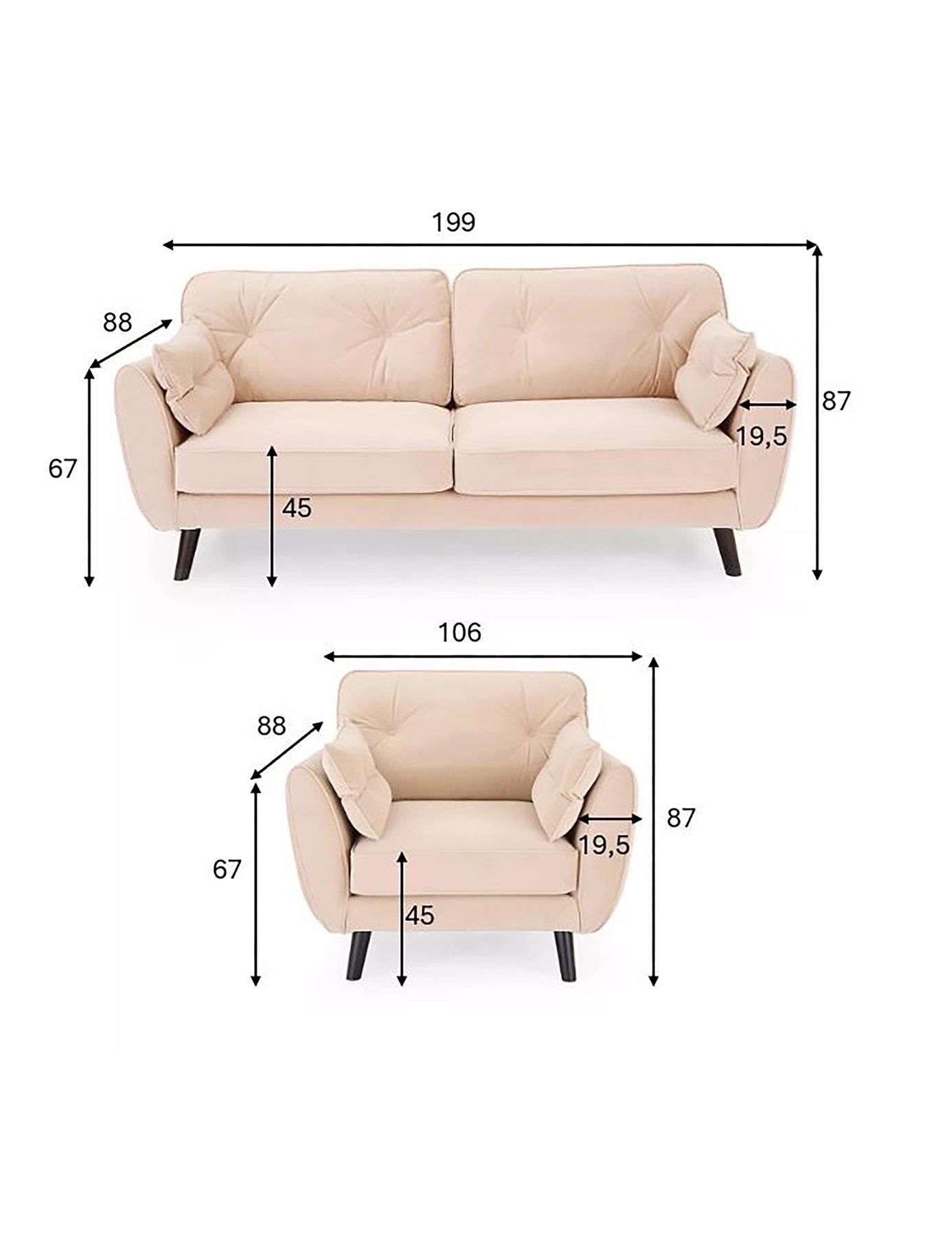Image 5 of 6 of The Very Collection New Paulo 3 Seater Sofa + Armchair Set (Buy &amp; SAVE!) - FSC&reg; Certified