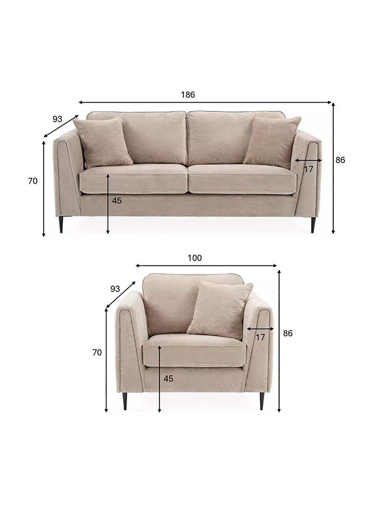 Image 6 of 7 of The Very Collection Messina 3 Seater Sofa + Armchair Set (Buy &amp; SAVE!) - FSC&reg; Certified