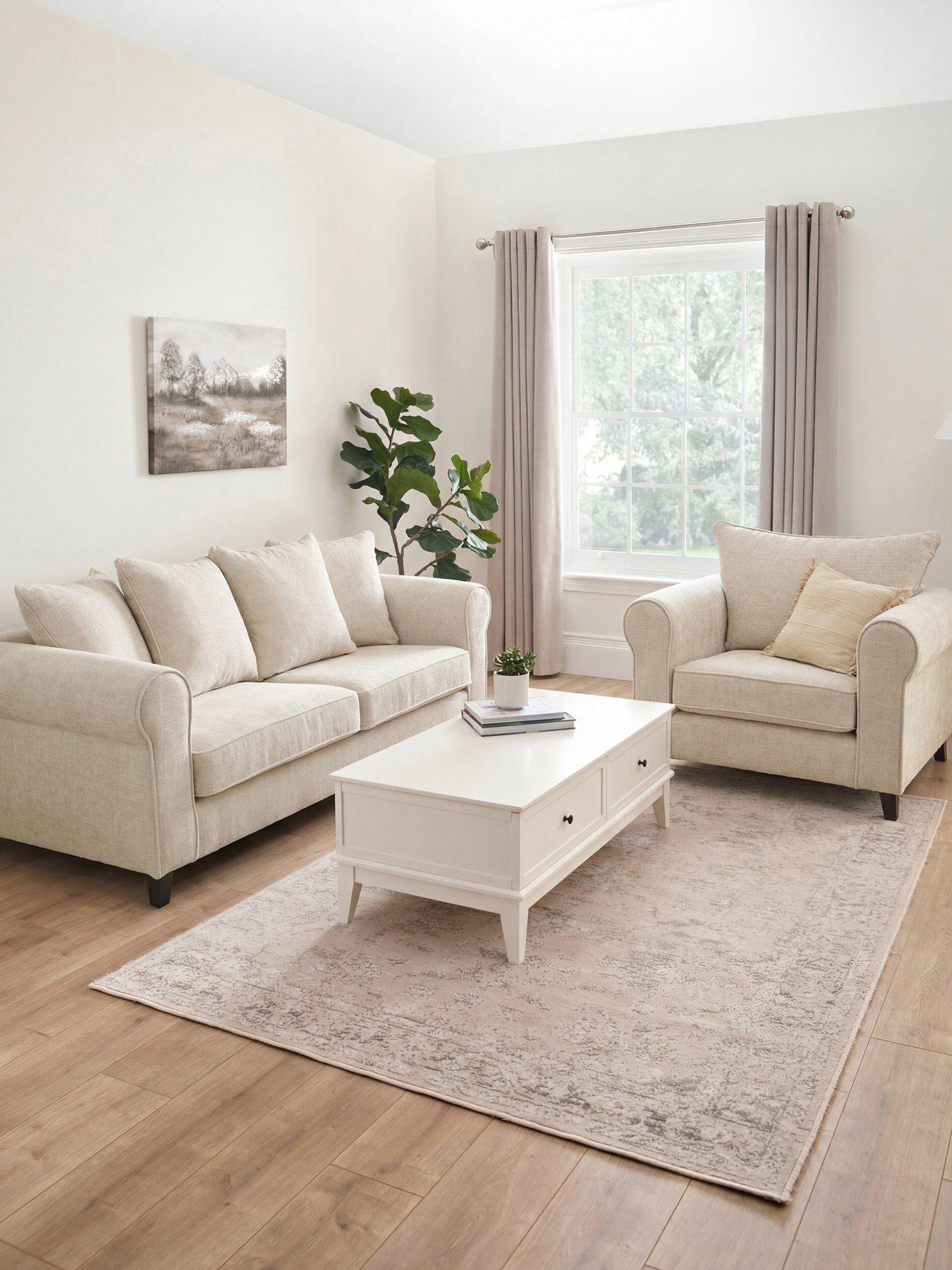 Image 1 of 7 of The Very Collection Sanderson 3 Seater + Chair