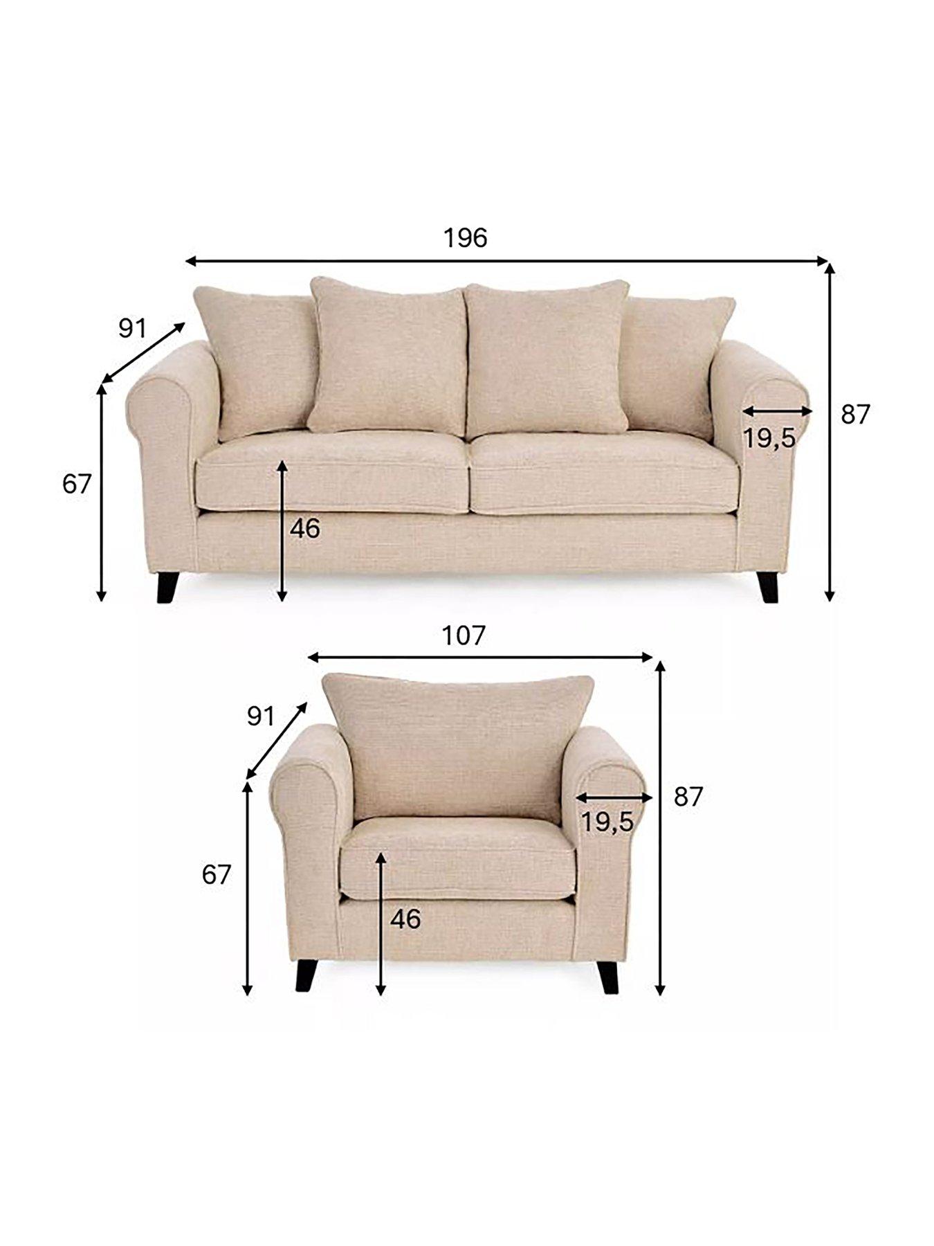 Image 6 of 7 of The Very Collection Sanderson 3 Seater + Chair