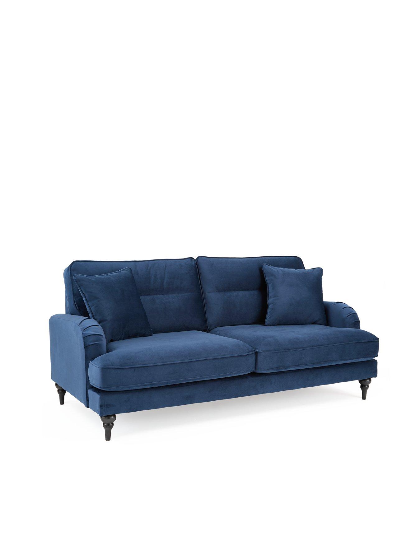 Image 3 of 7 of The Very Collection Victoria 3 Seater Sofa + Armchair Set (Buy &amp; SAVE!) - Navy - FSC&reg; Certified