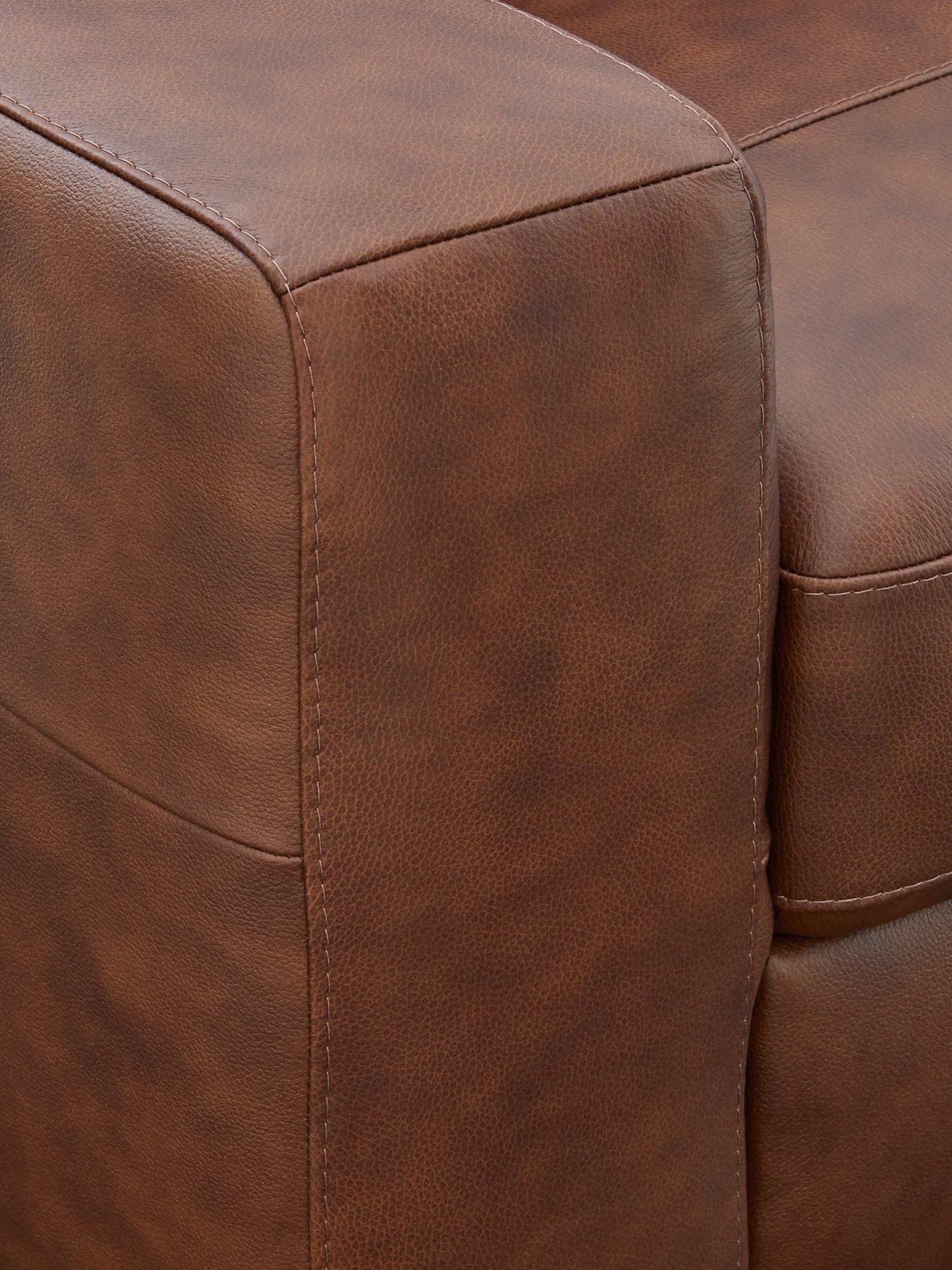 Image 4 of 5 of The Very Collection Hampshire 3 Seater Leather Sofa + Chair - FSC&reg; Certified