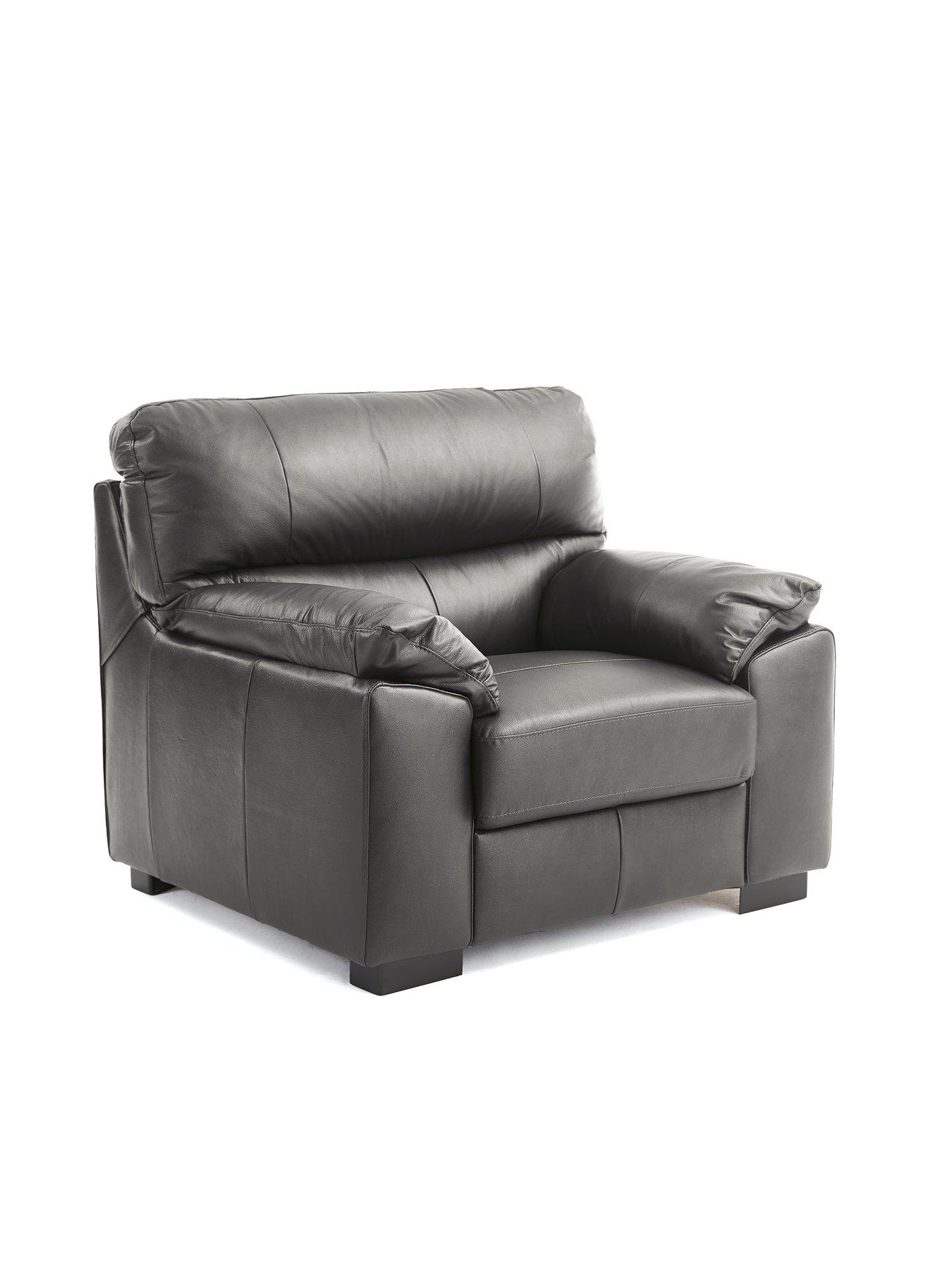 Image 3 of 5 of The Very Collection Ambrose 3 Seater Leather Sofa + Chair - FSC&reg; Certified