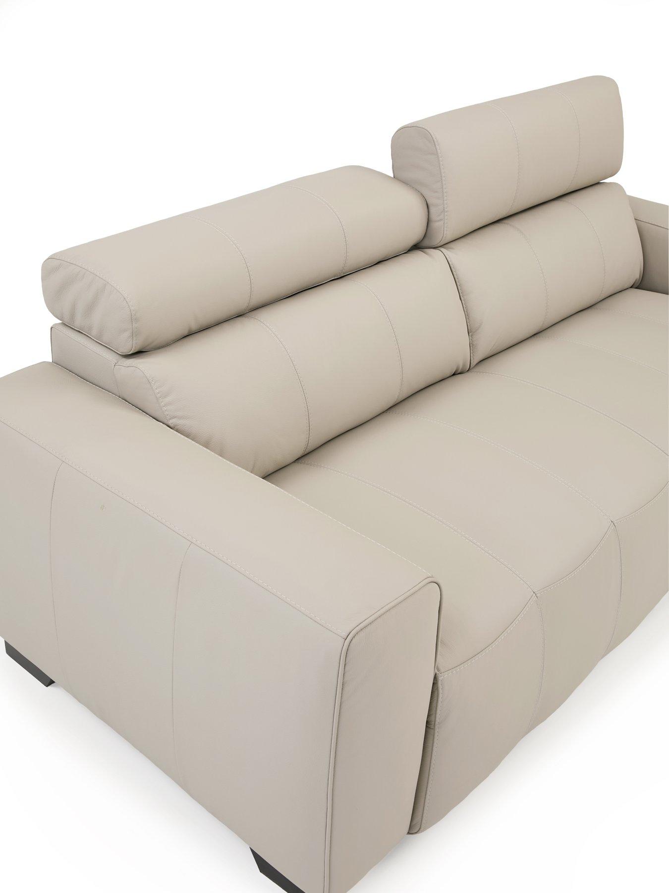 Image 4 of 6 of The Very Collection Cannes 3 Seater Leather Sofa + Chair - FSC&reg; Certified