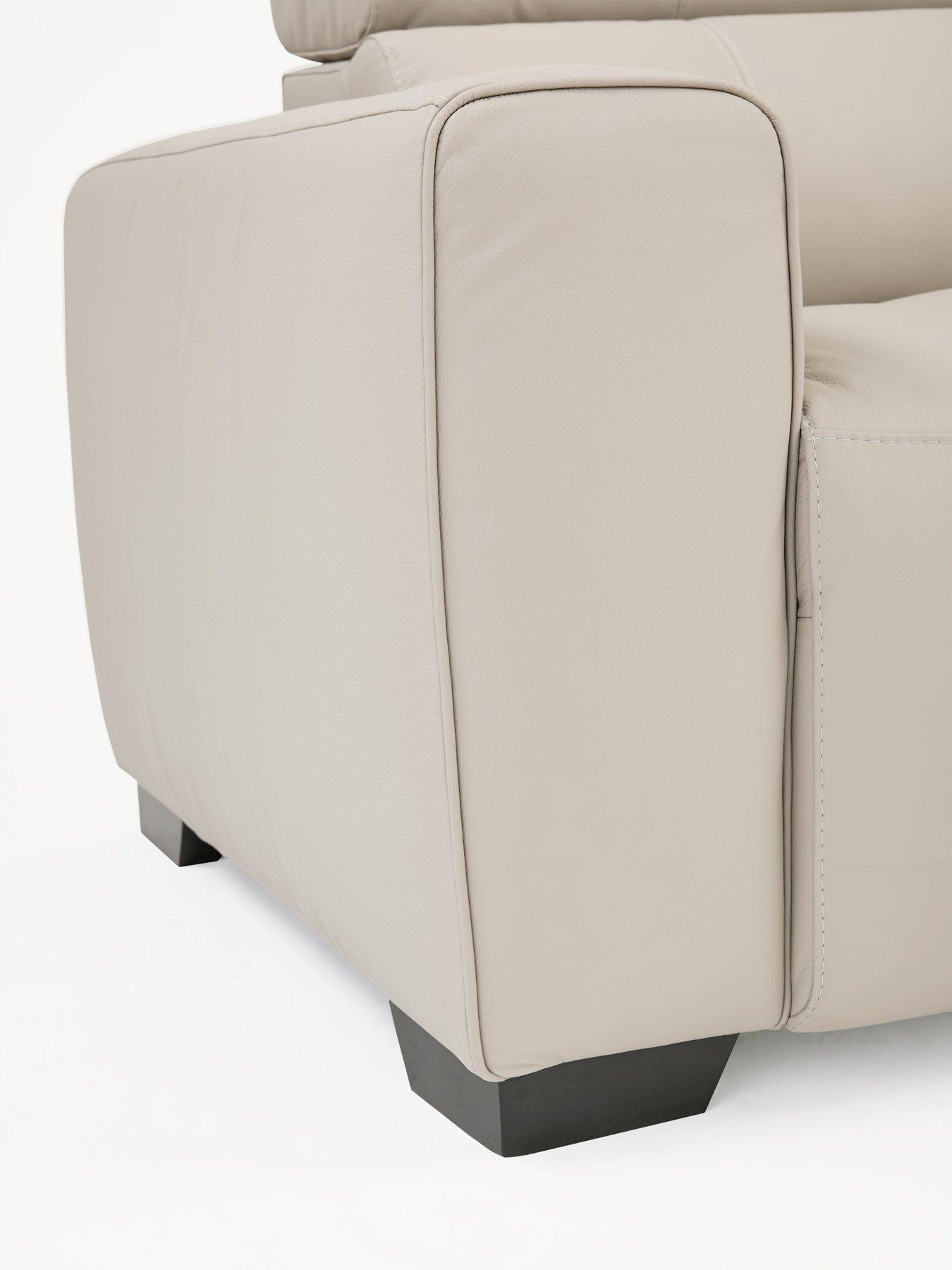 Image 5 of 6 of The Very Collection Cannes 3 Seater Leather Sofa + Chair - FSC&reg; Certified