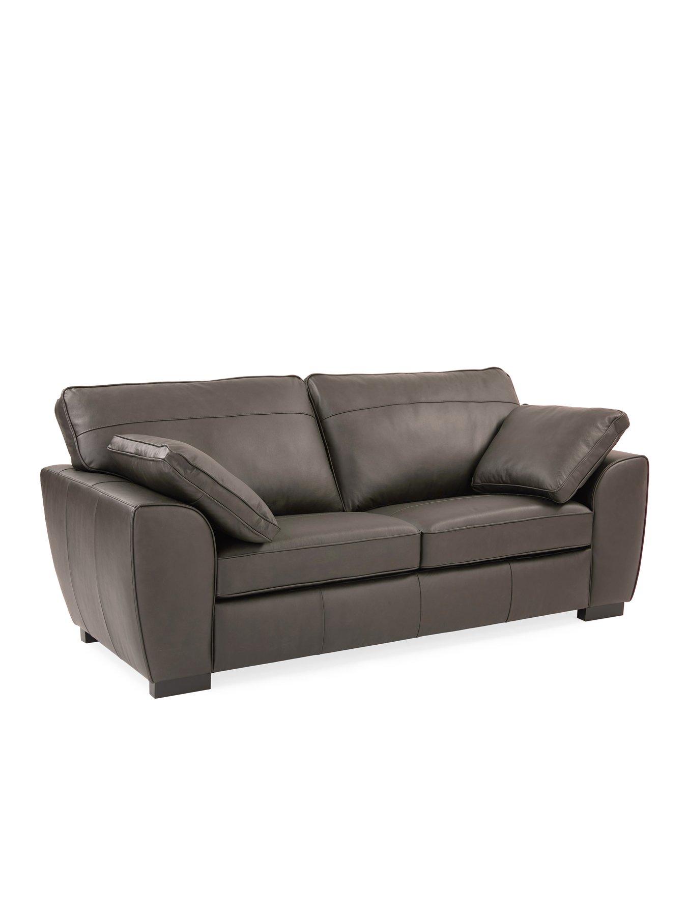 Image 3 of 6 of The Very Collection Sona 3 Seater Leather Sofa + Chair - FSC&reg; Certified