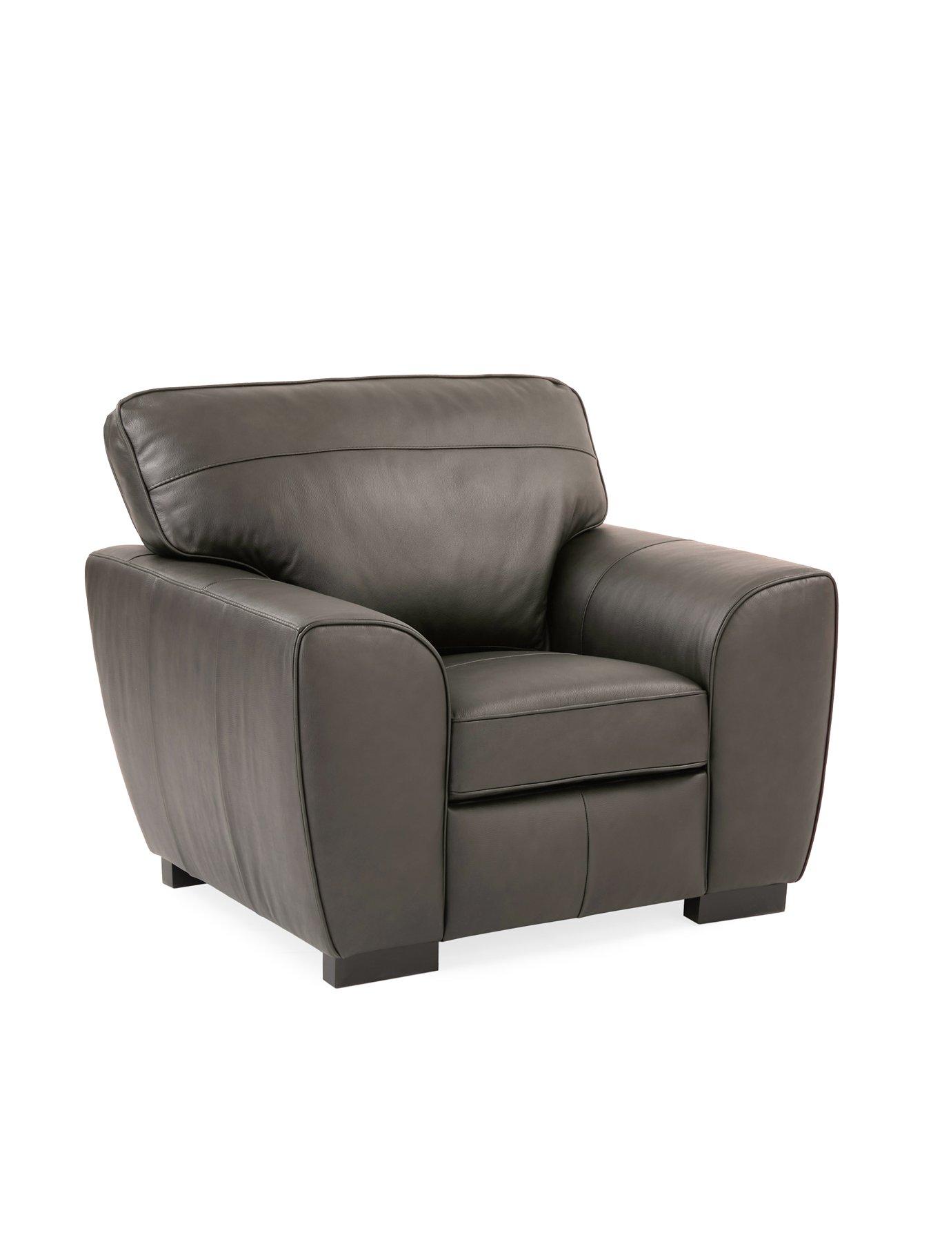 Image 4 of 6 of The Very Collection Sona 3 Seater Leather Sofa + Chair - FSC&reg; Certified