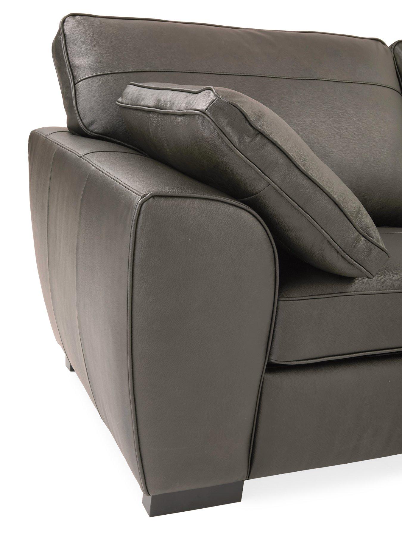 Image 6 of 6 of The Very Collection Sona 3 Seater Leather Sofa + Chair - FSC&reg; Certified