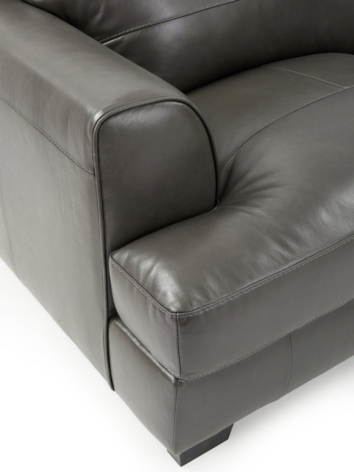 Image 4 of 6 of The Very Collection Astoria 3 Seater Leather Sofa + Chair - FSC&reg; Certified
