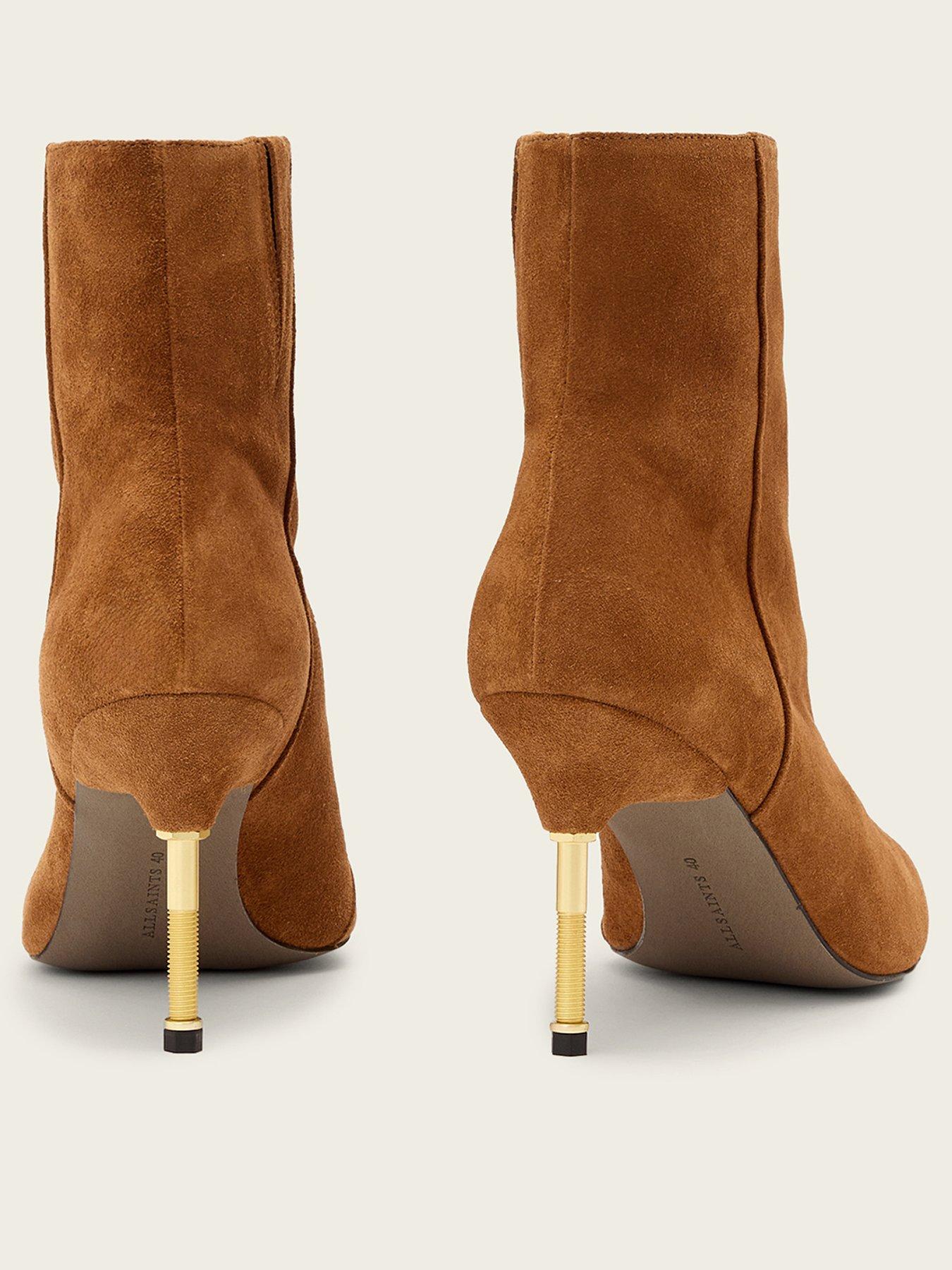  image of allsaints-natasha-suede-boots-brown