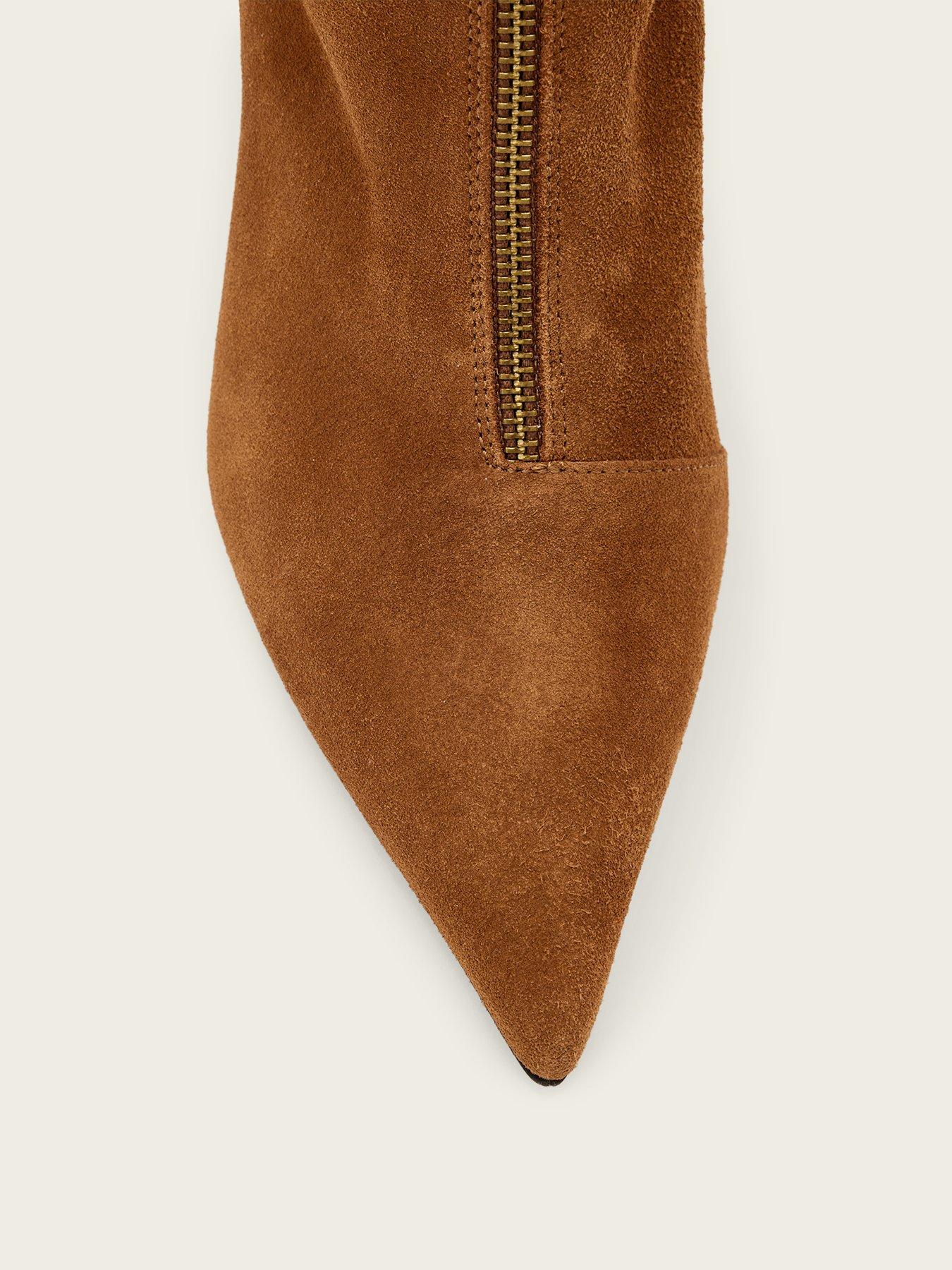  image of allsaints-natasha-suede-boots-brown
