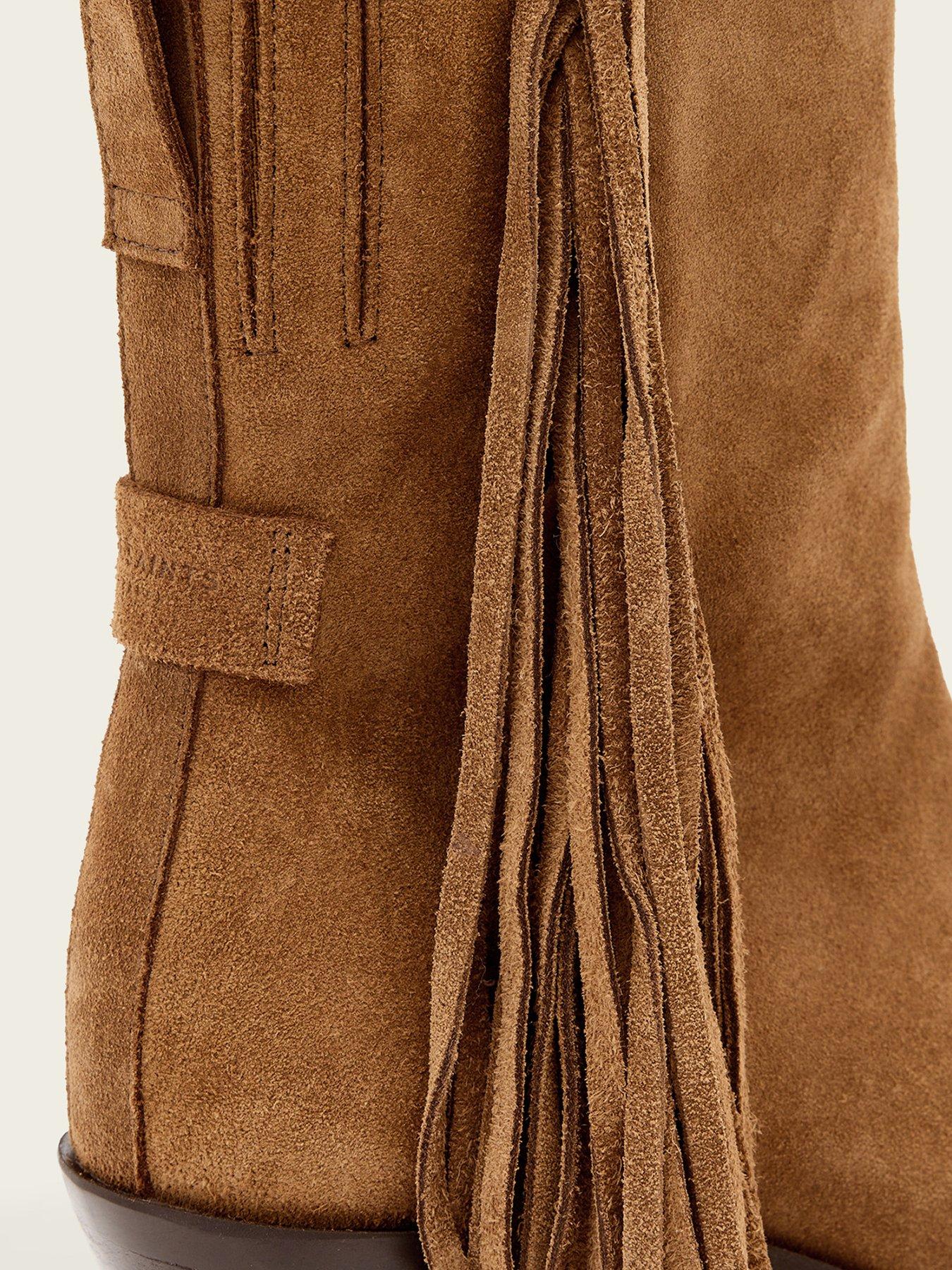  image of allsaints-bazely-fringe-boot