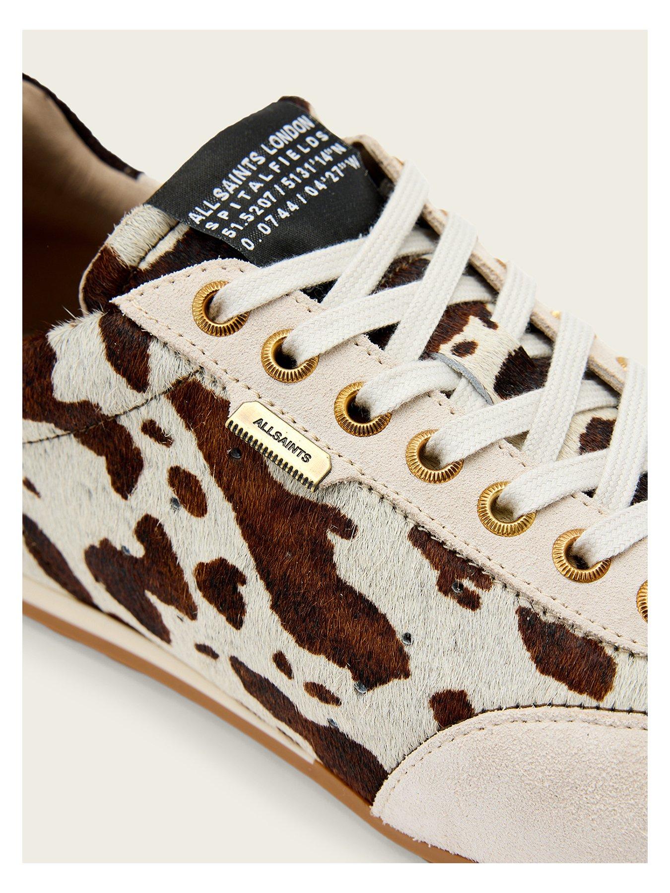 Image 5 of 5 of AllSaints Liam Cowhide Trainers - Brown