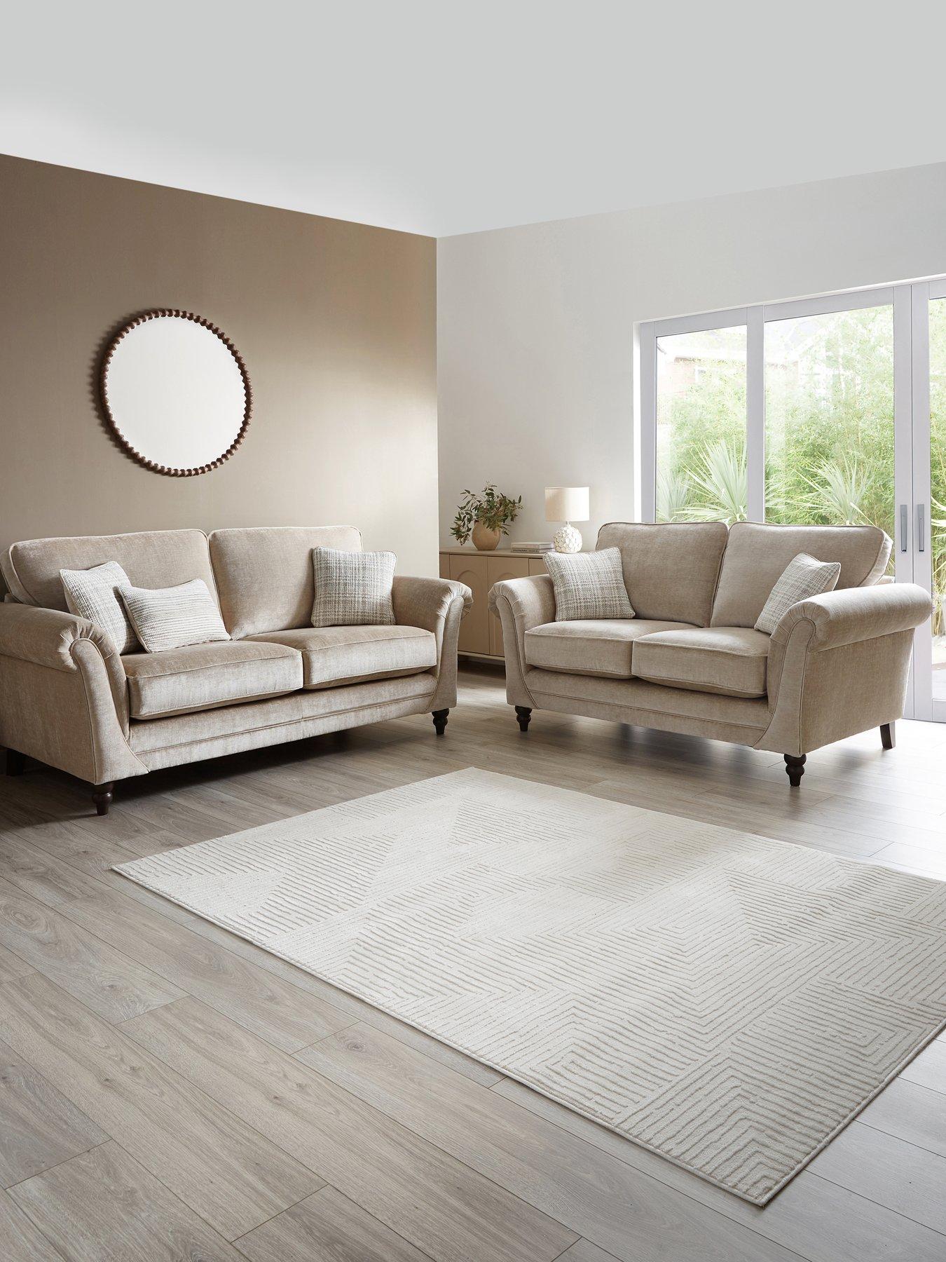 front image of the-very-collection-highgate-3-2-seater-fabric-sofa-set