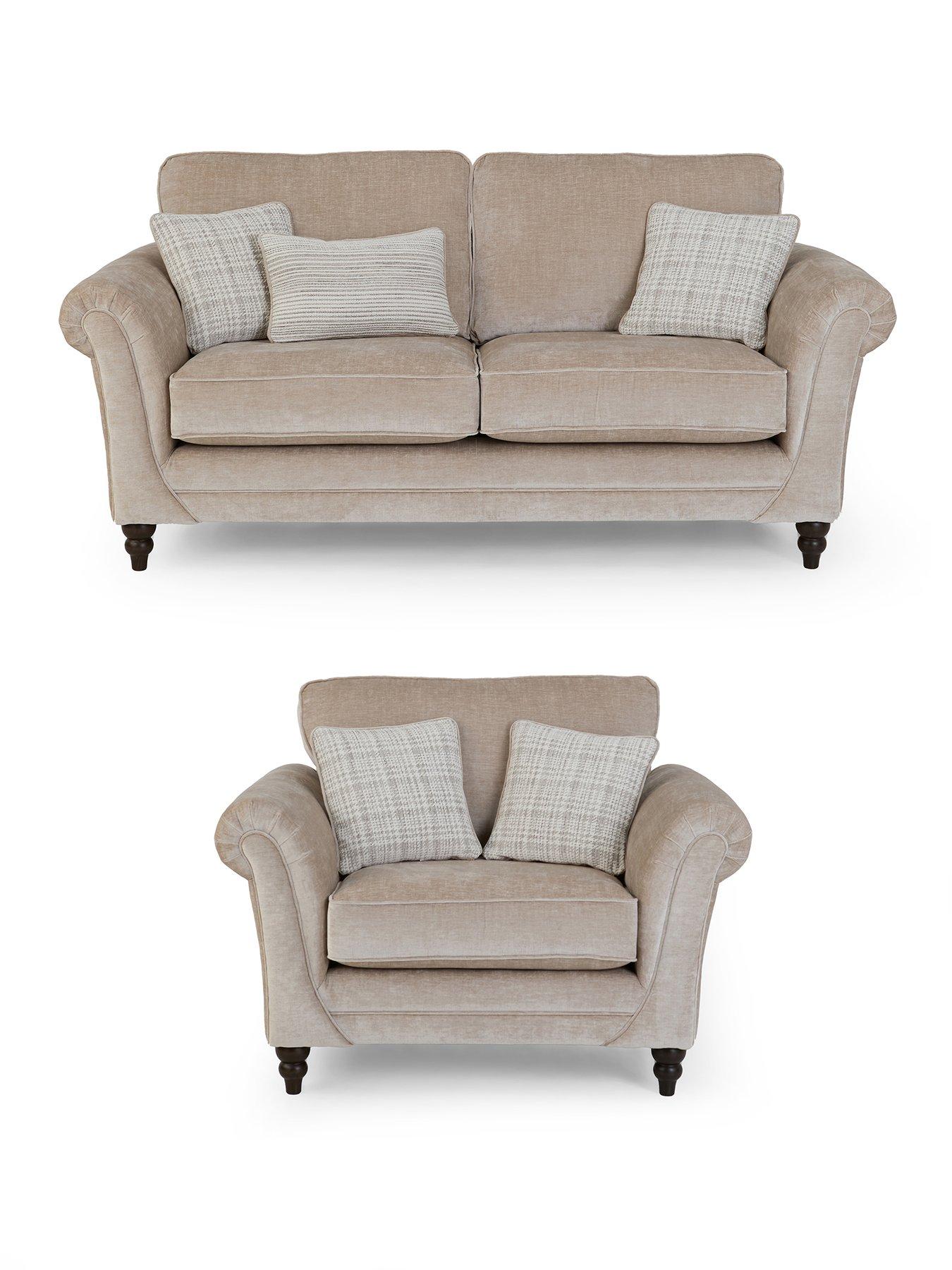 Image 2 of 6 of The Very Collection Highgate 3 Seater Fabric Sofa + Snuggle Chair Set (Buy &amp; SAVE!)&nbsp;- Made to Order in the UK