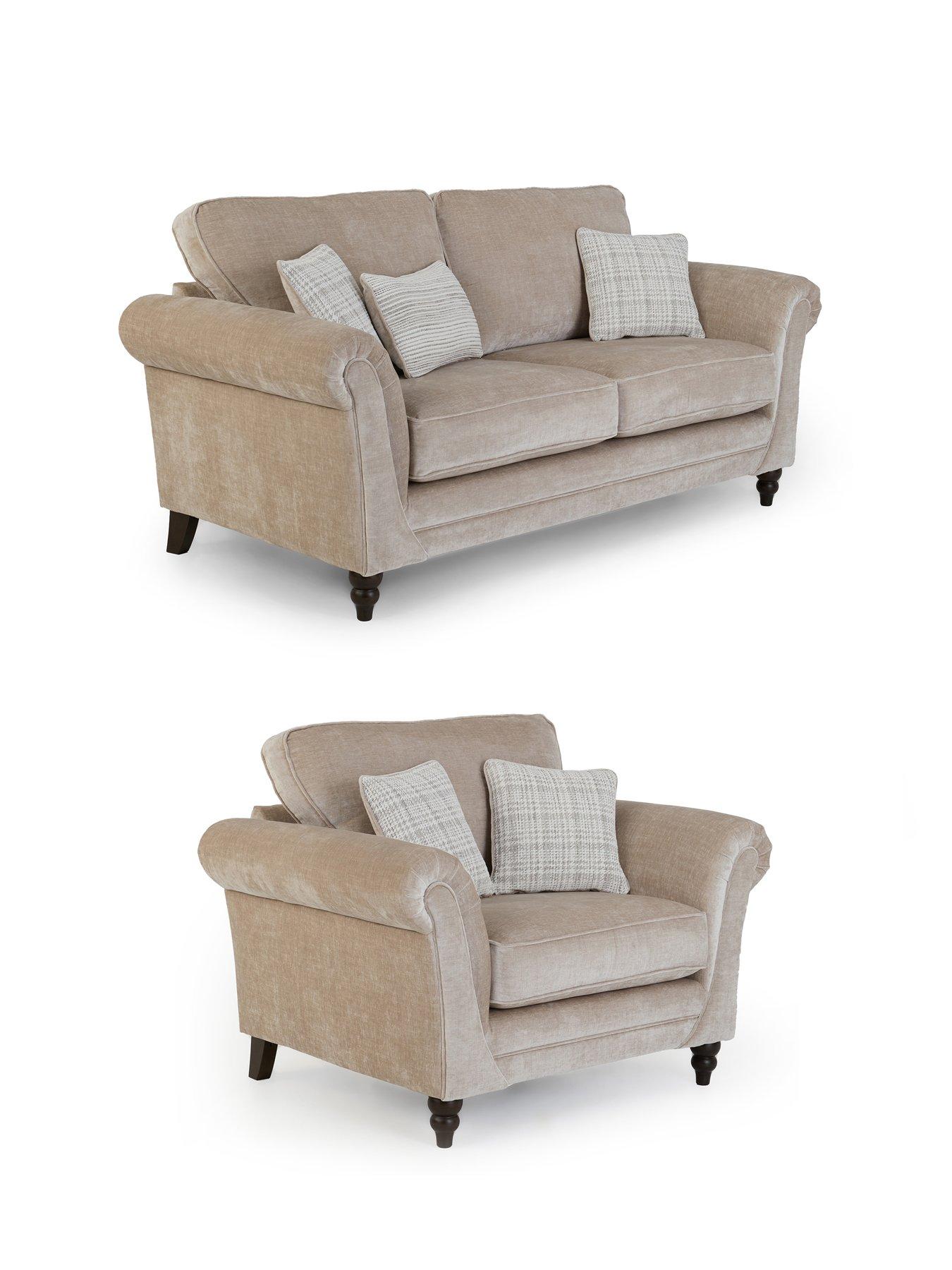 Image 3 of 6 of The Very Collection Highgate 3 Seater Fabric Sofa + Snuggle Chair Set (Buy &amp; SAVE!)&nbsp;- Made to Order in the UK